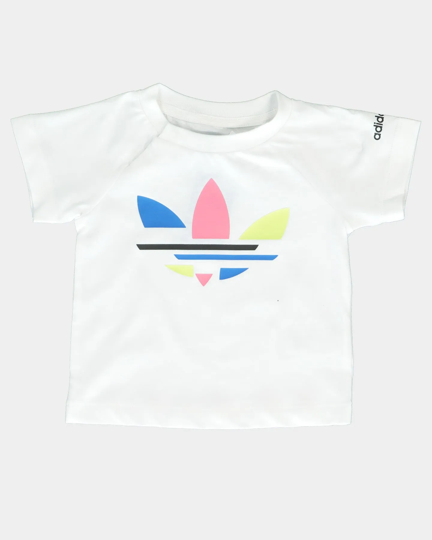 Adidas Adicolour Shorts and T-Shirt Set White/Rose Tone
