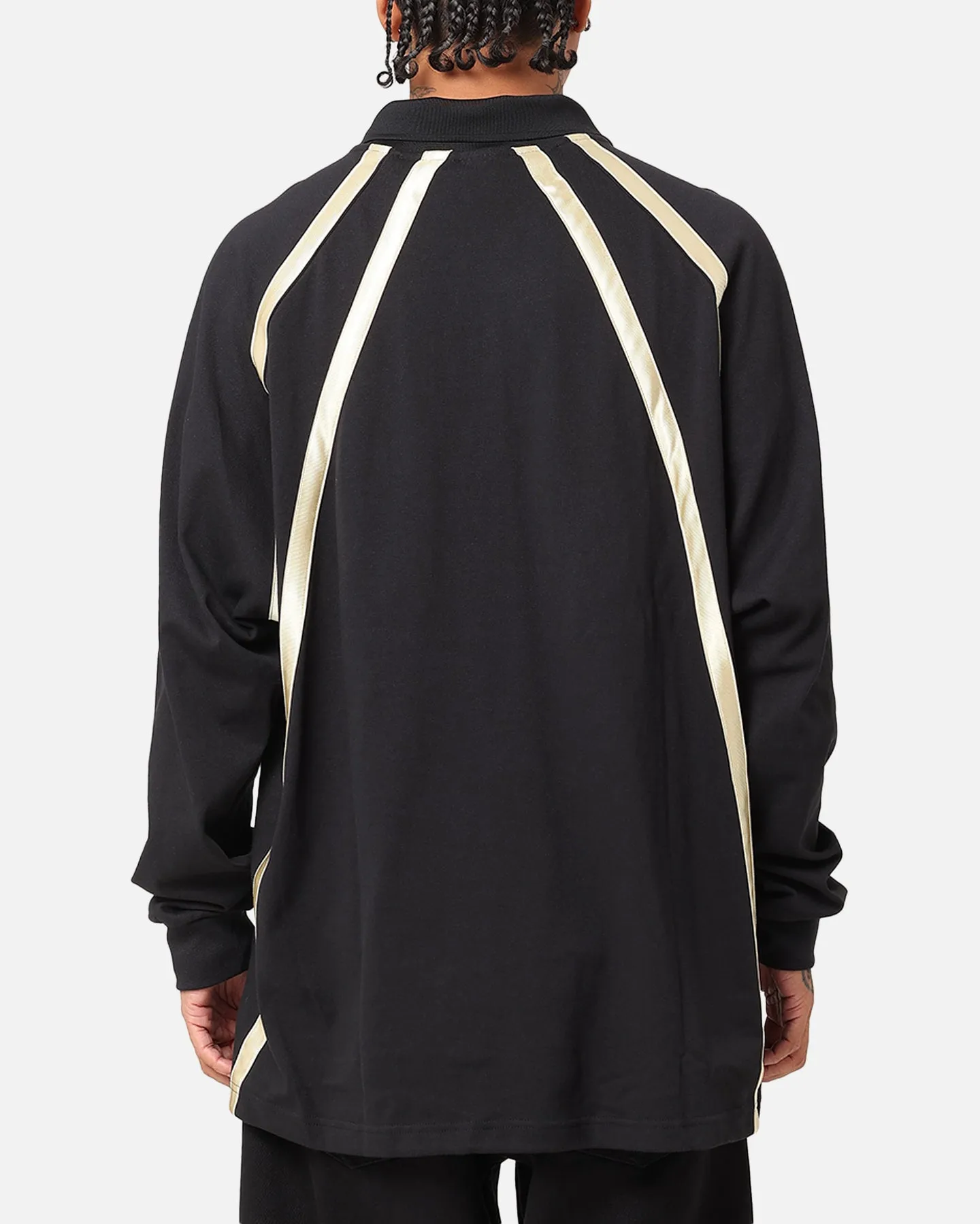 Adidas Rugby Long Sleeve Polo Shirt Black