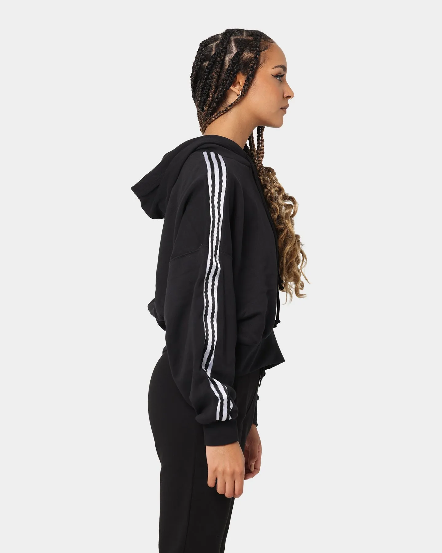 Adidas Women's Satin Stripe Hoodie Black