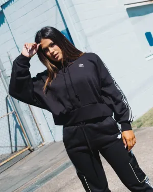 Adidas Women's Satin Stripe Hoodie Black