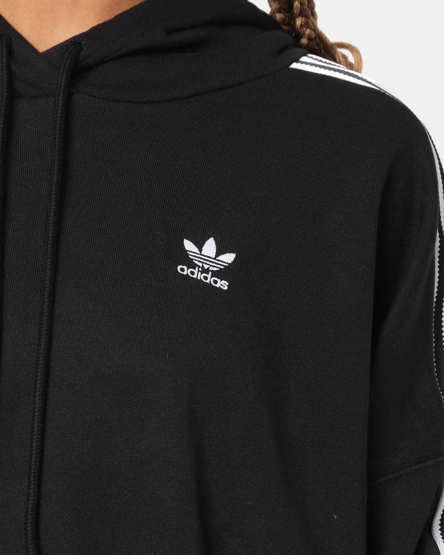 Adidas Women's Satin Stripe Hoodie Black