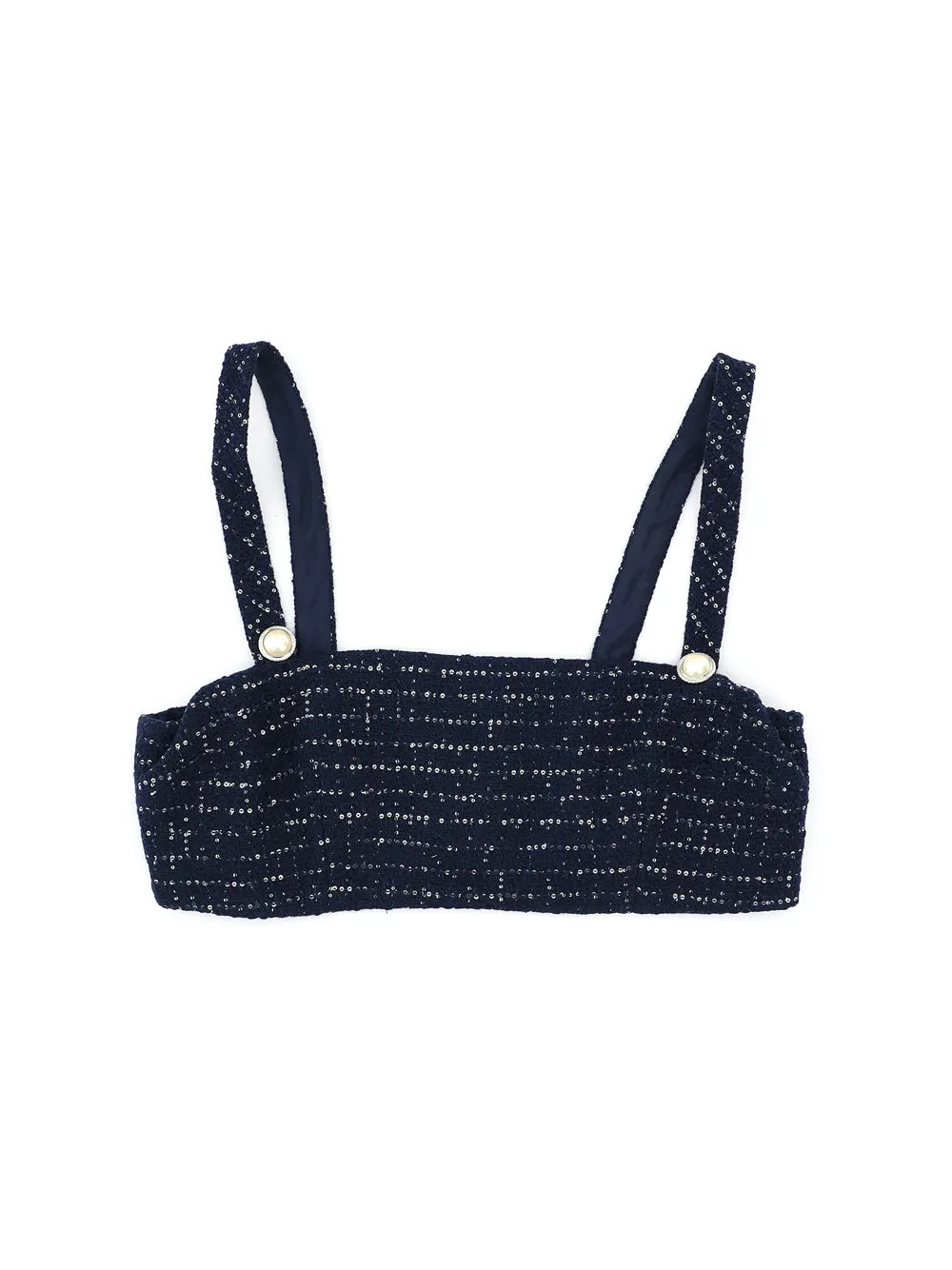 Alessandra Rich Sequin Detailed Bralette Top