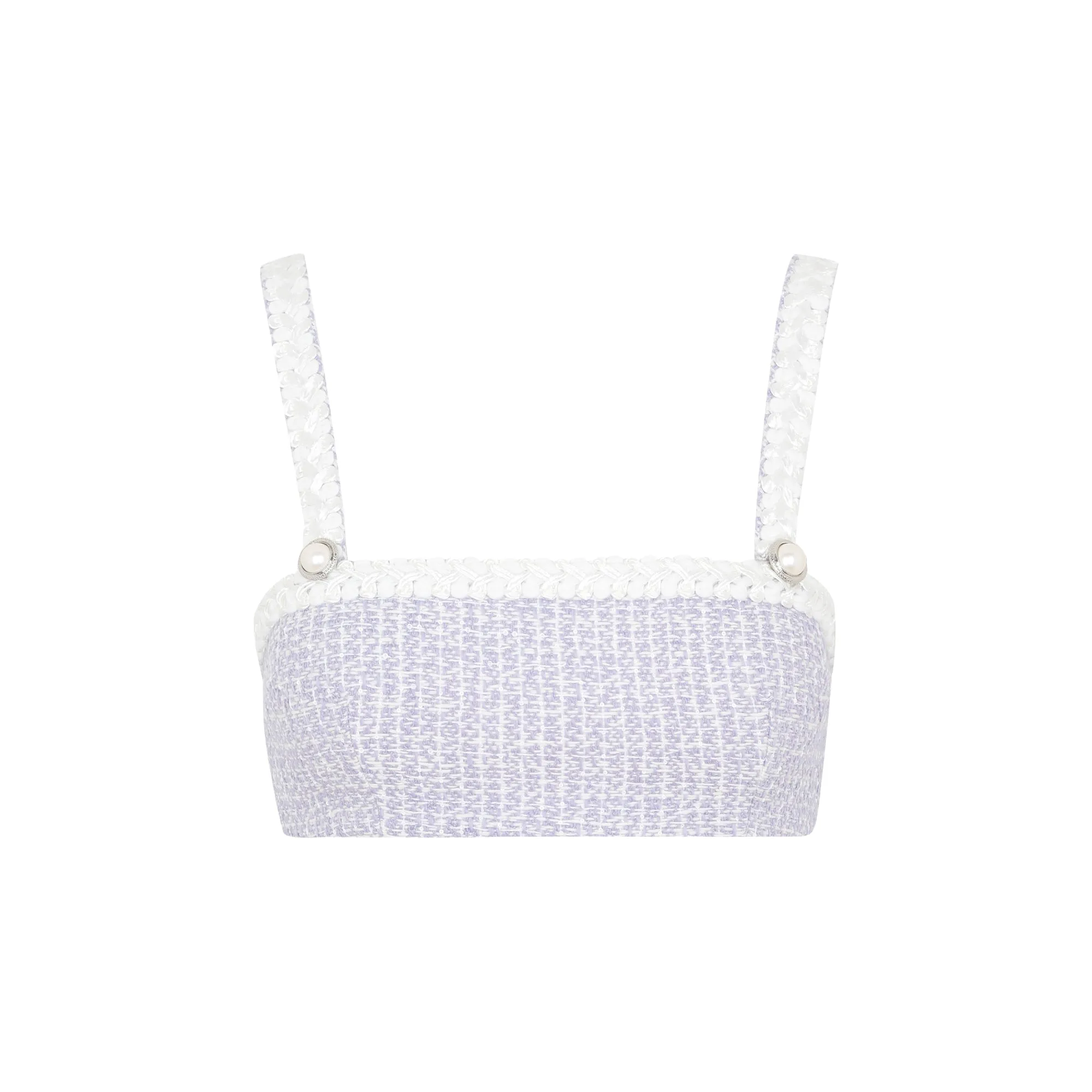 Alessandra Rich Sequin Detailed Bralette Top