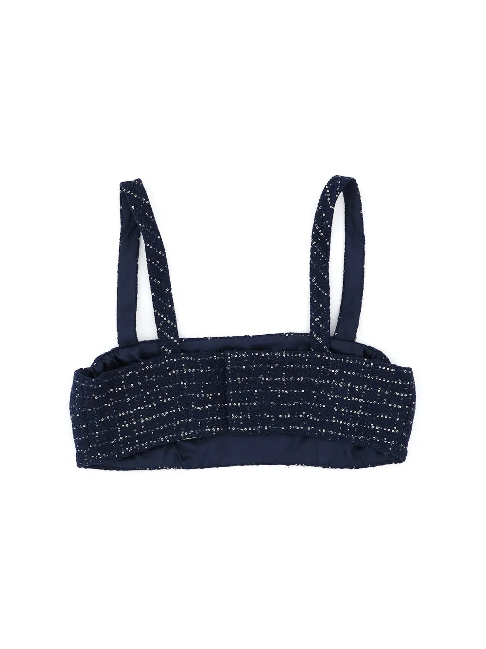 Alessandra Rich Sequin Detailed Bralette Top