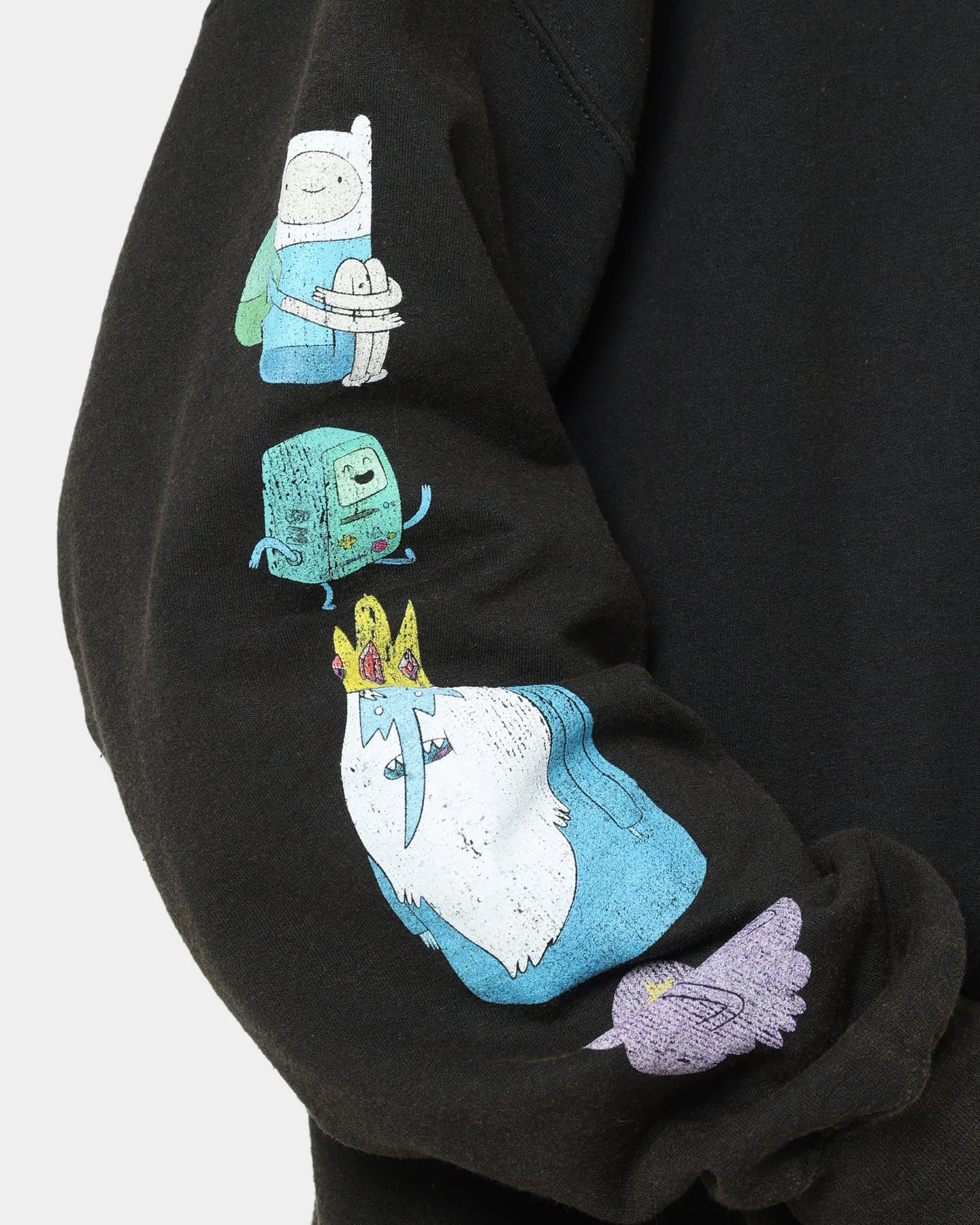 American Thrift X Adventure Time What Time Is It Vintage Hoodie Black Wash
