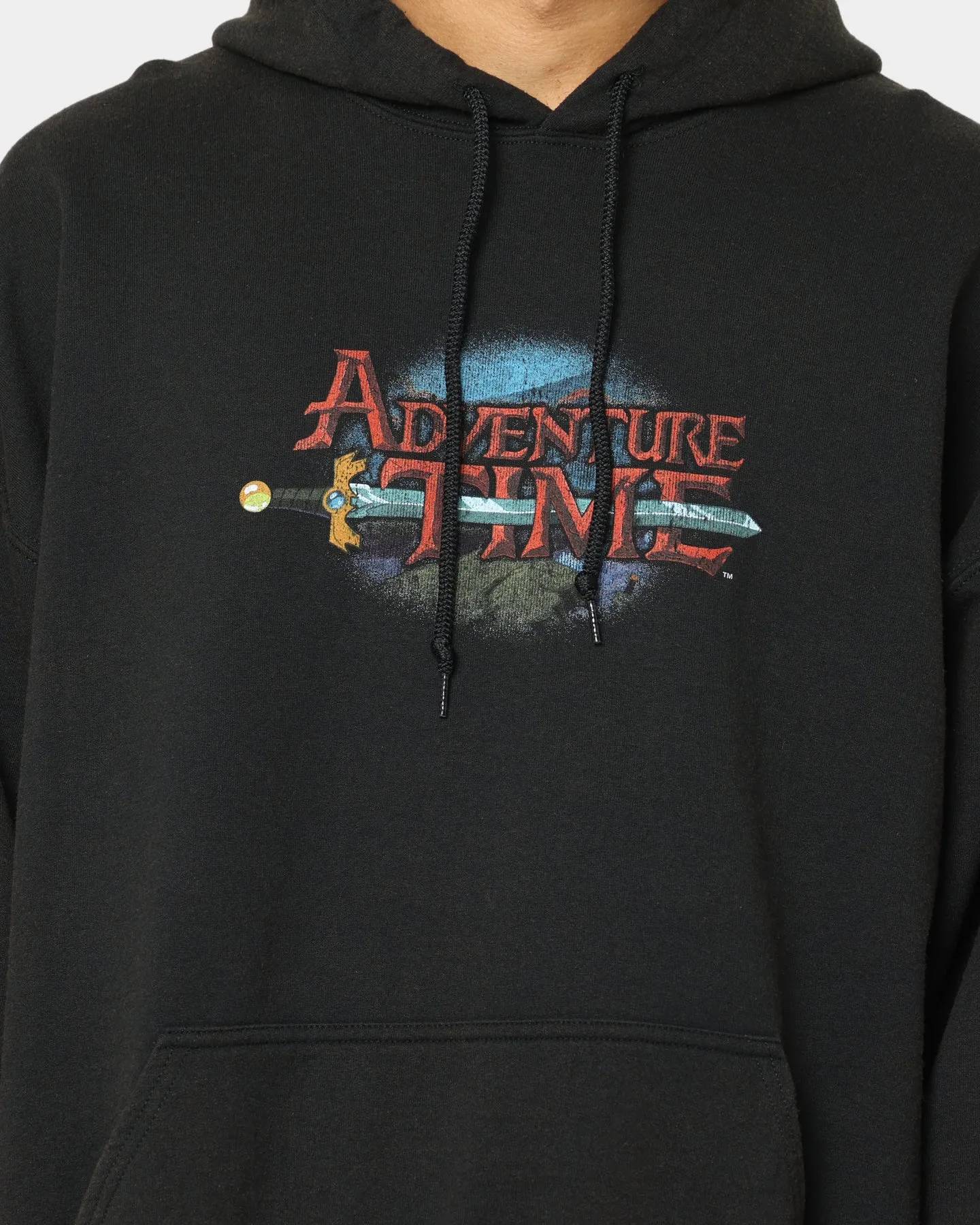 American Thrift X Adventure Time What Time Is It Vintage Hoodie Black Wash