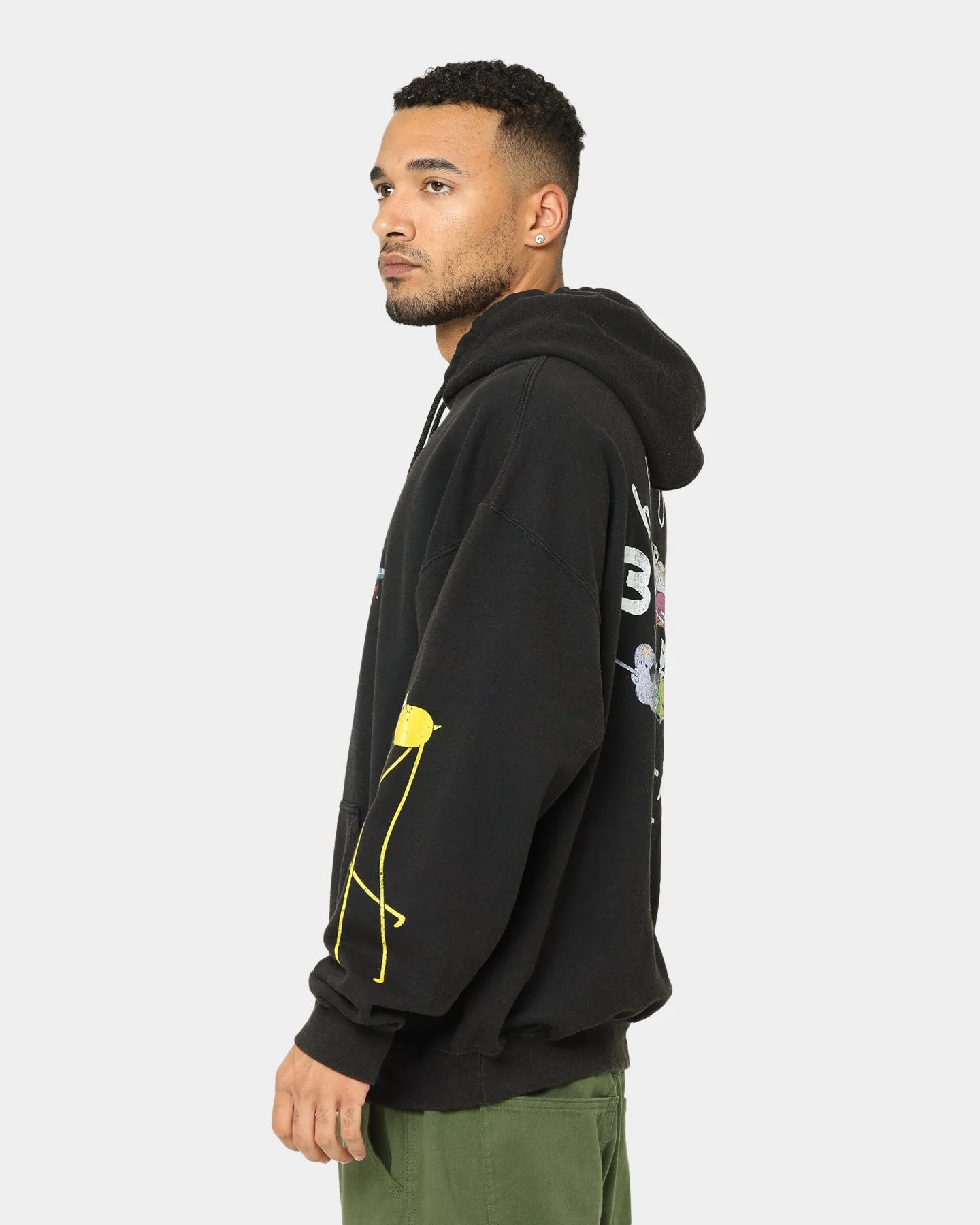 American Thrift X Adventure Time What Time Is It Vintage Hoodie Black Wash