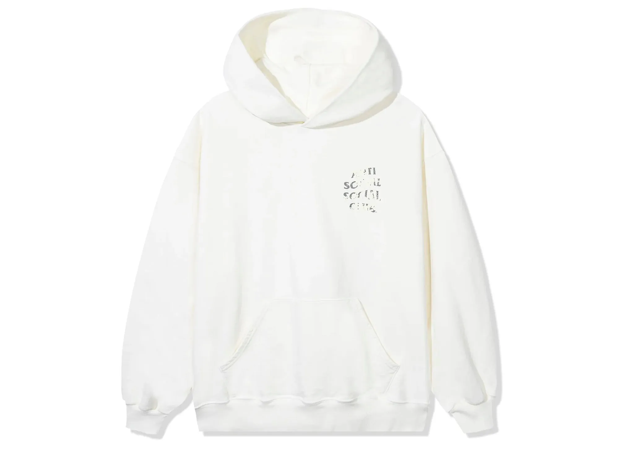 Anti Social Social Club Mind Game Weathered Hoodie in Natural xld
