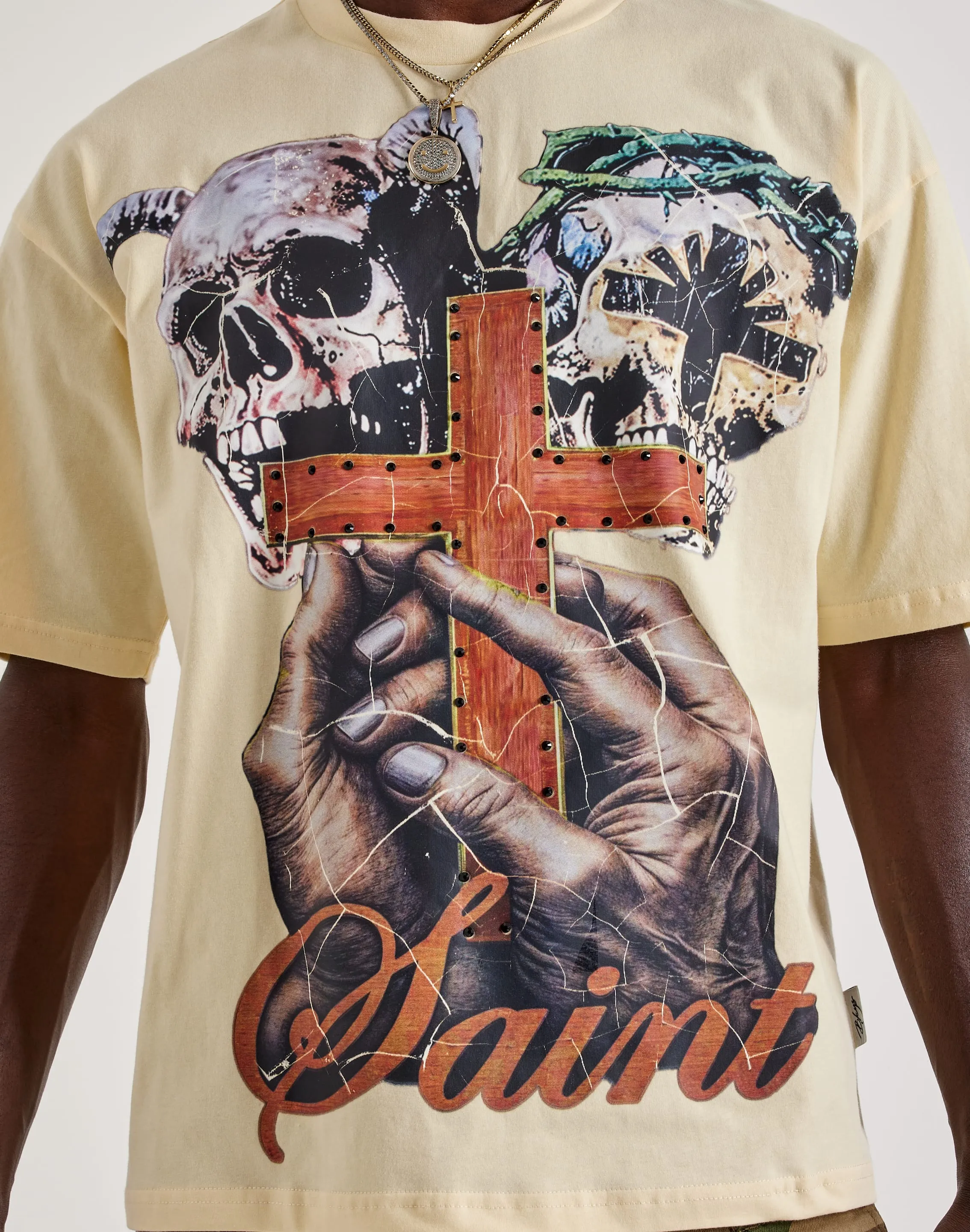 BKYS Saint Cross Cropped Tee