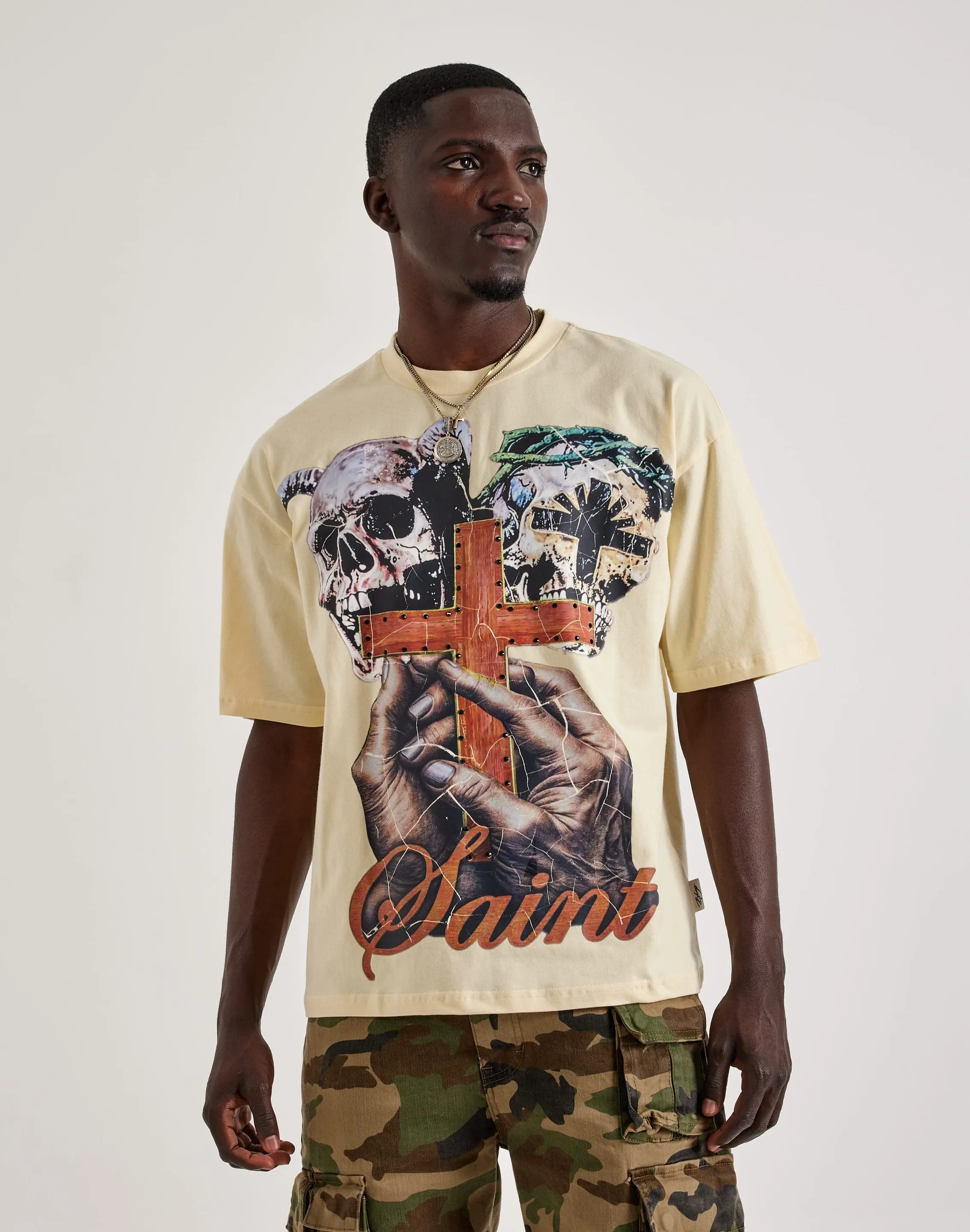 BKYS Saint Cross Cropped Tee