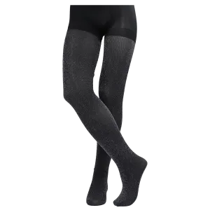 Black Sparkled Cotton Tights