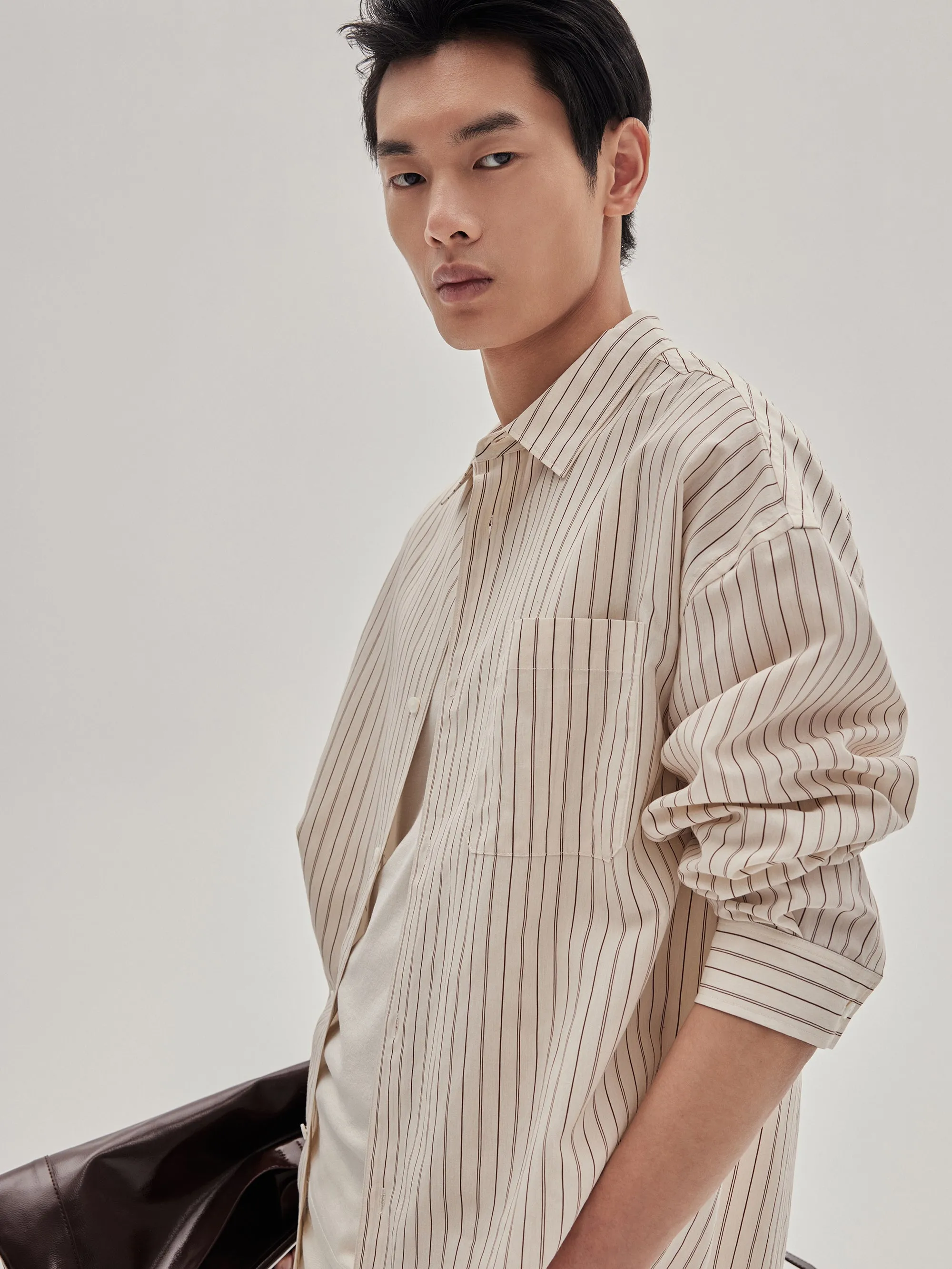 Brown Striped Shirt -- Brown Stripe