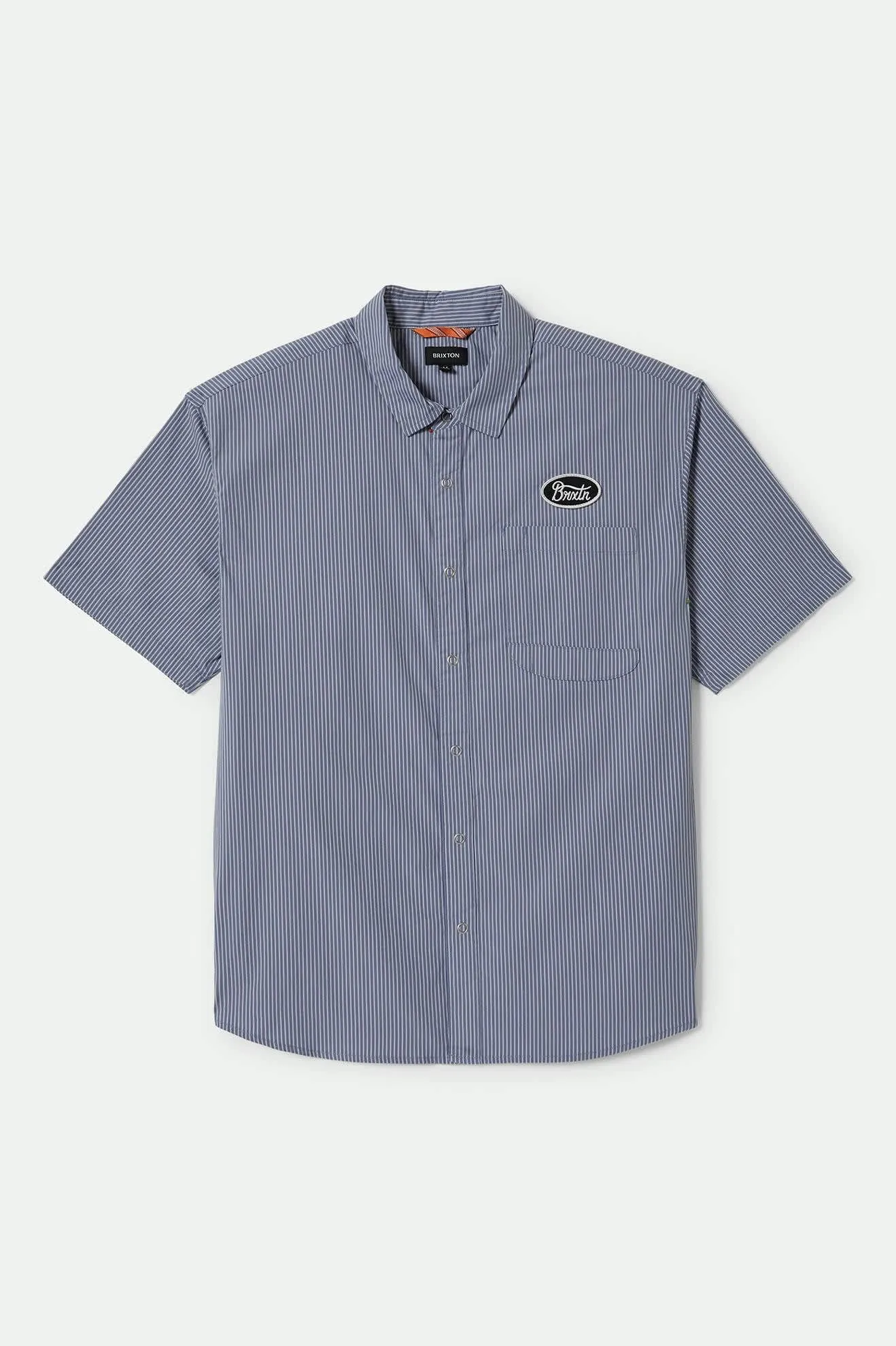 Builders Auto S/S Shirt - Twilight Blue/White Stripe