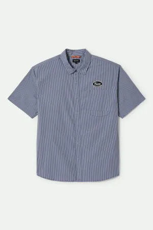 Builders Auto S/S Shirt - Twilight Blue/White Stripe