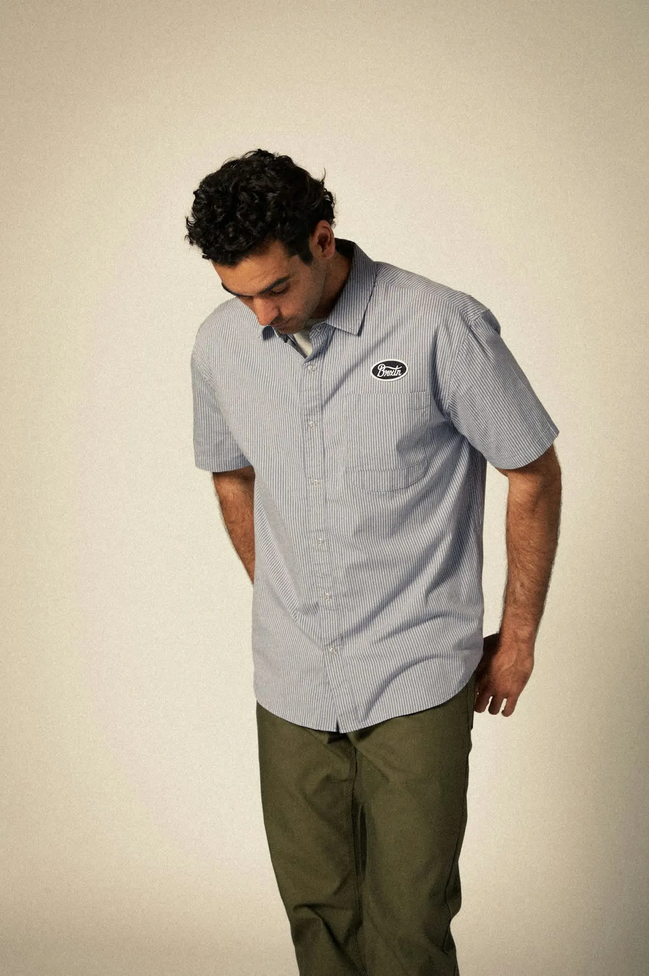 Builders Auto S/S Shirt - Twilight Blue/White Stripe
