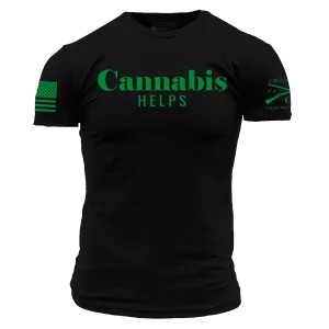Cannabis Helps T-Shirt - Black