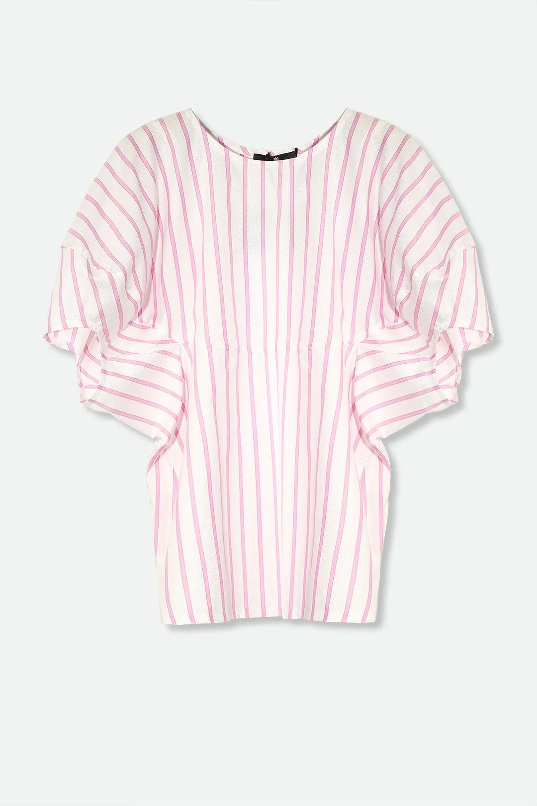 CERCHI BLOUSE IN ITALIAN COTTON PINK STRIPE