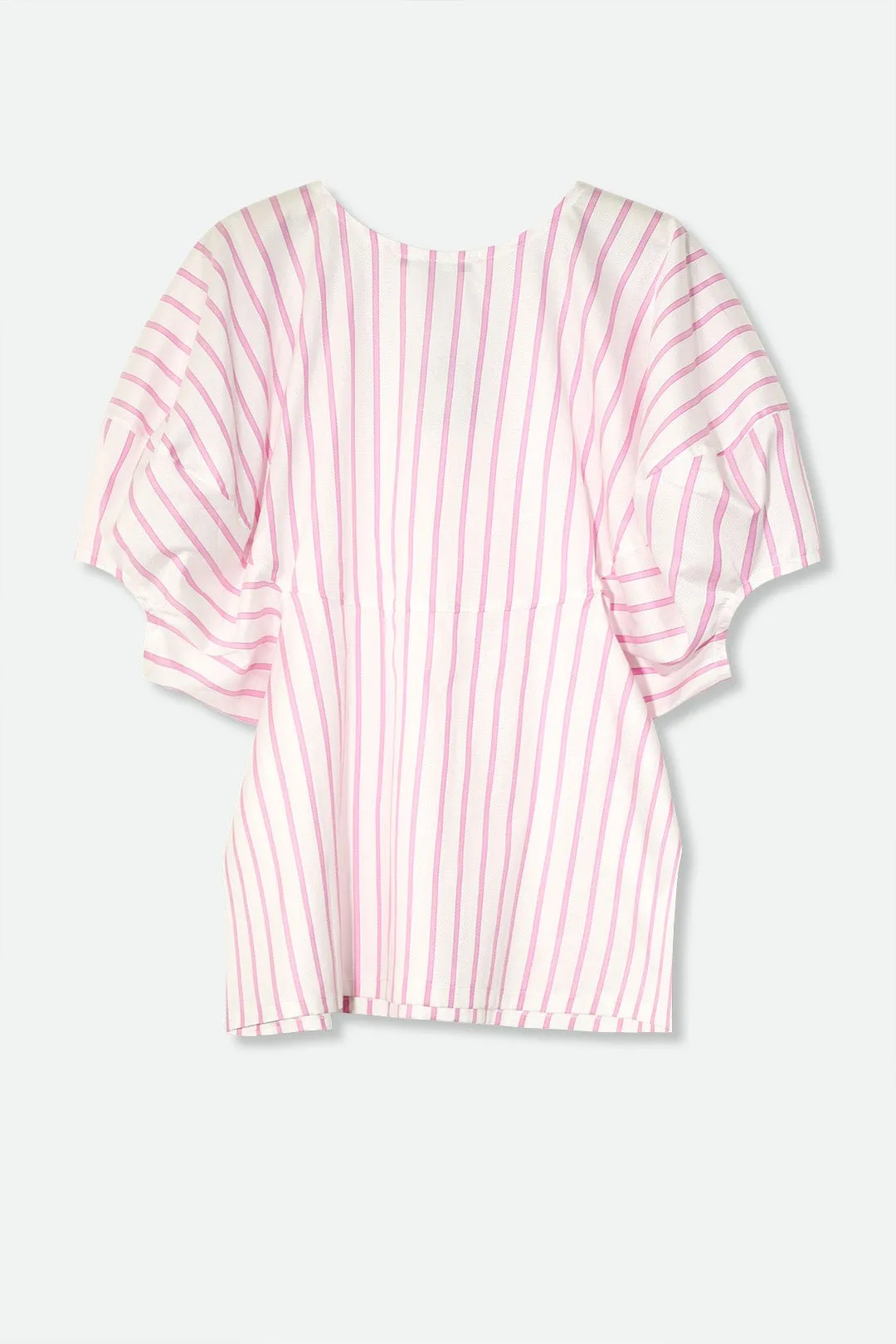 CERCHI BLOUSE IN ITALIAN COTTON PINK STRIPE