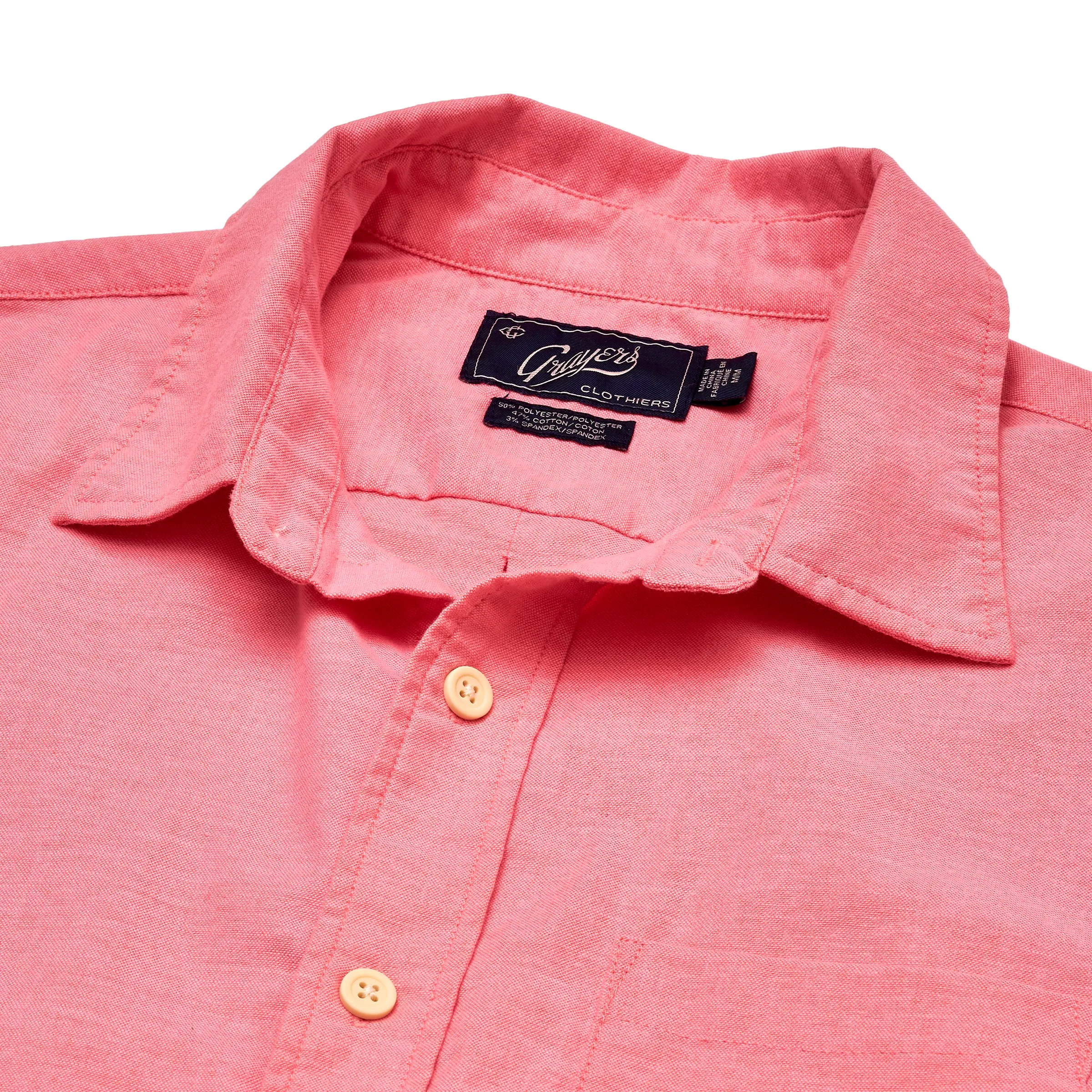 Charles Stretch Oxford Shirt - Red