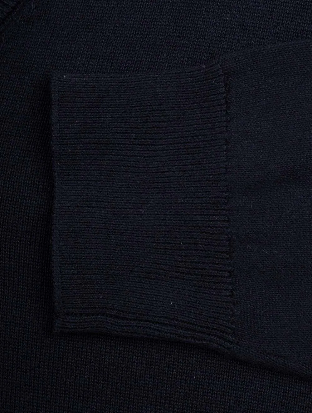 Classic Cotton V-Neck Sweater Evening Blue