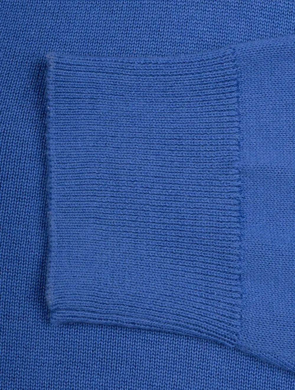 Classic Cotton V-Neck Sweater Rich Blue