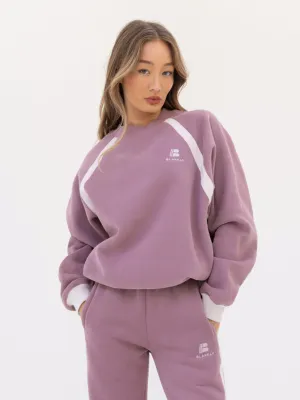 Classic Panel Oversized Sweater - Dusty Pink