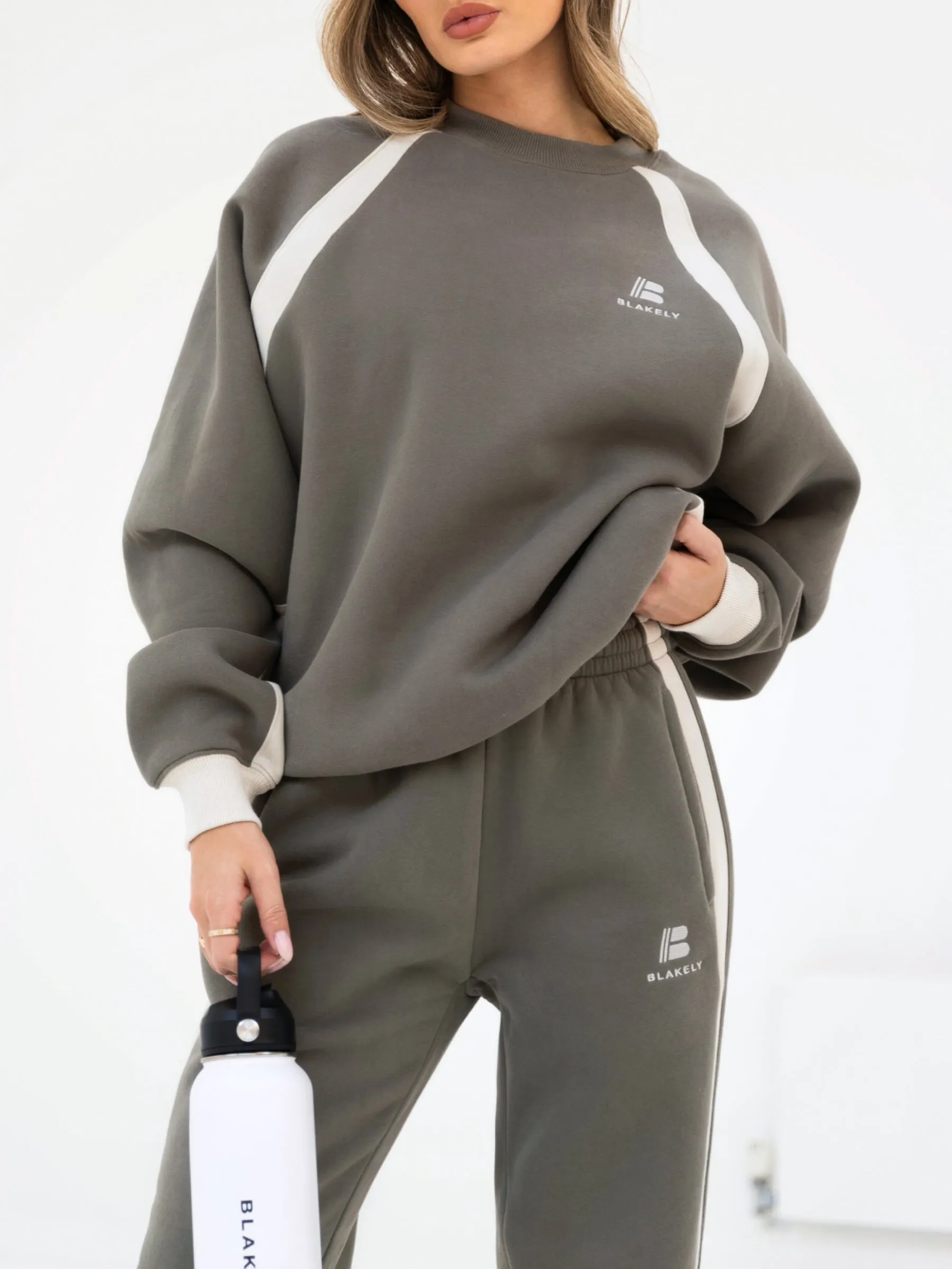Classic Panel Oversized Sweater - Safari Green
