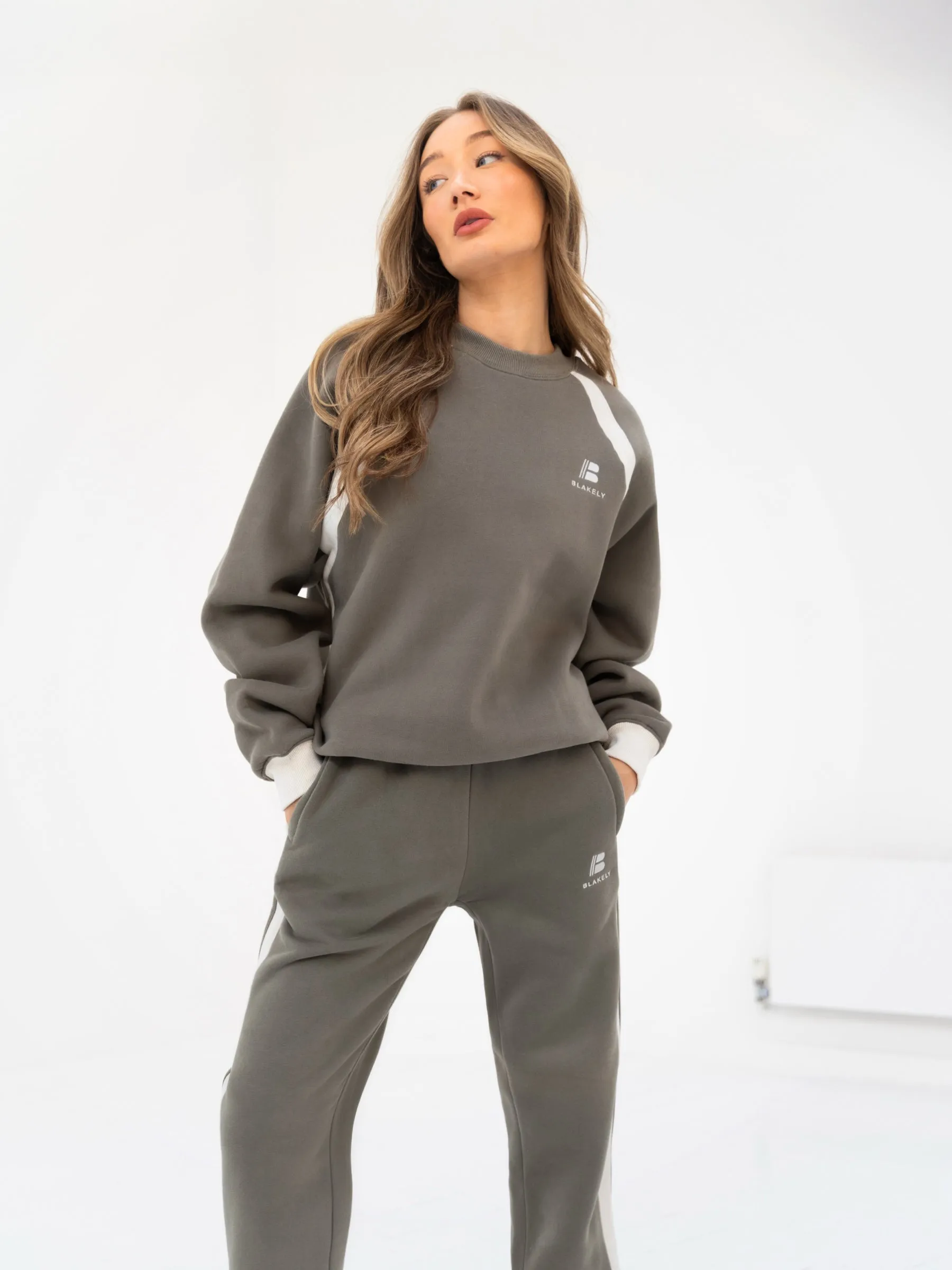 Classic Panel Oversized Sweater - Safari Green