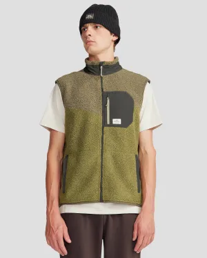 Co-Z High Pile Men's Vest - Light Moss/Dark Fern