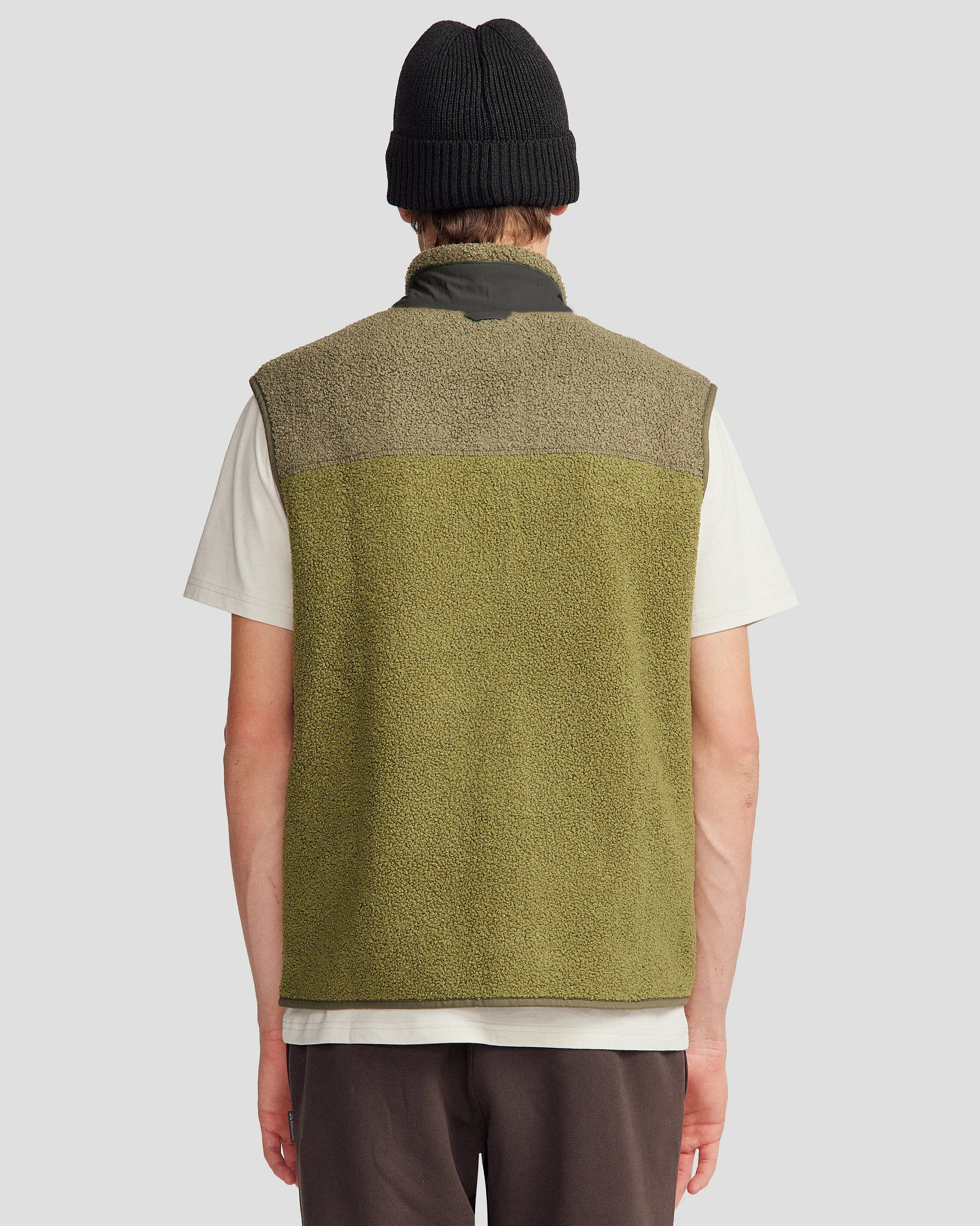 Co-Z High Pile Men's Vest - Light Moss/Dark Fern