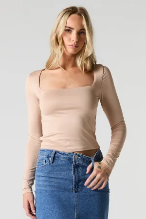 Contour Square Neck Long Sleeve Top