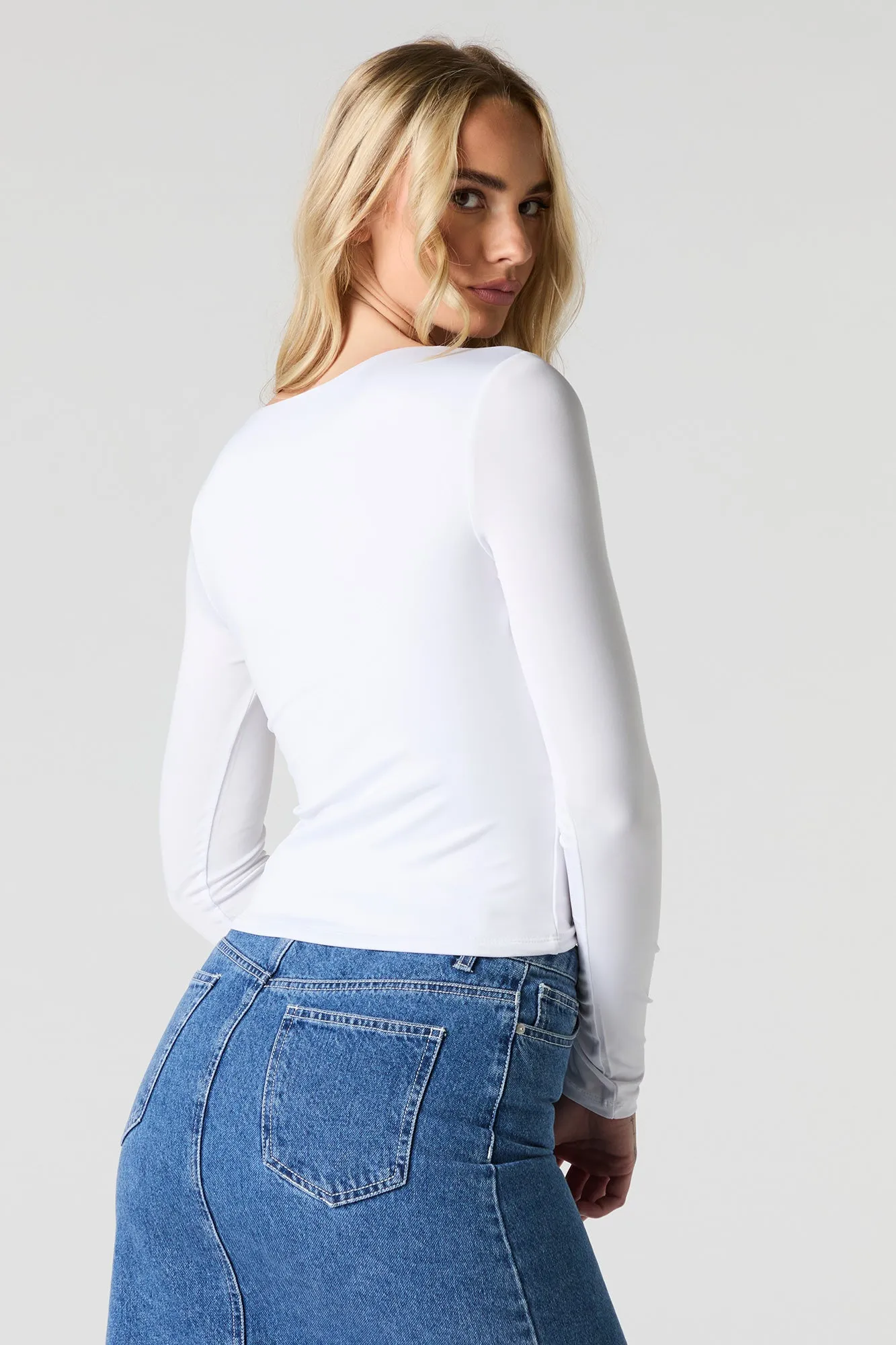 Contour Square Neck Long Sleeve Top