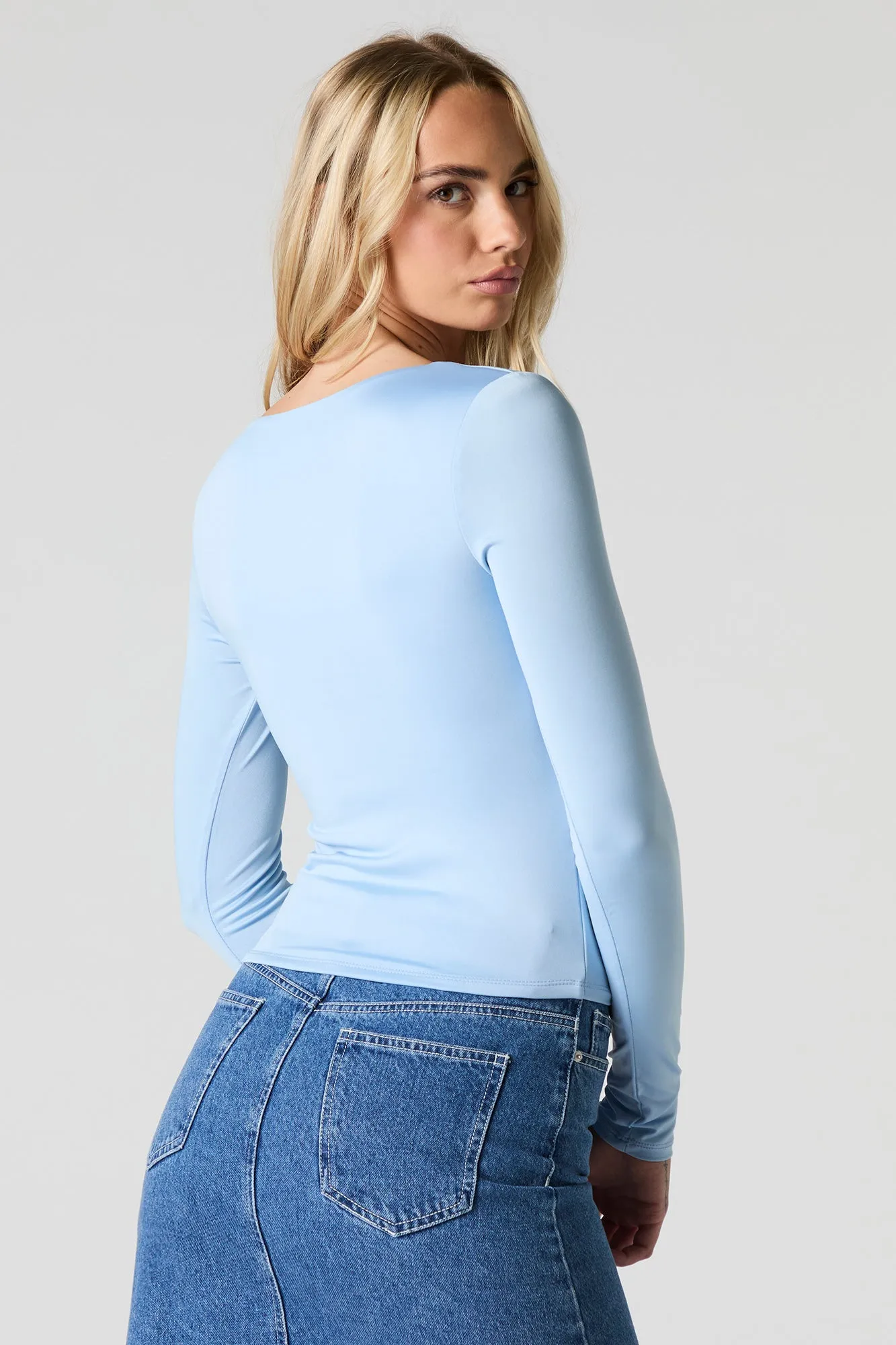 Contour Square Neck Long Sleeve Top