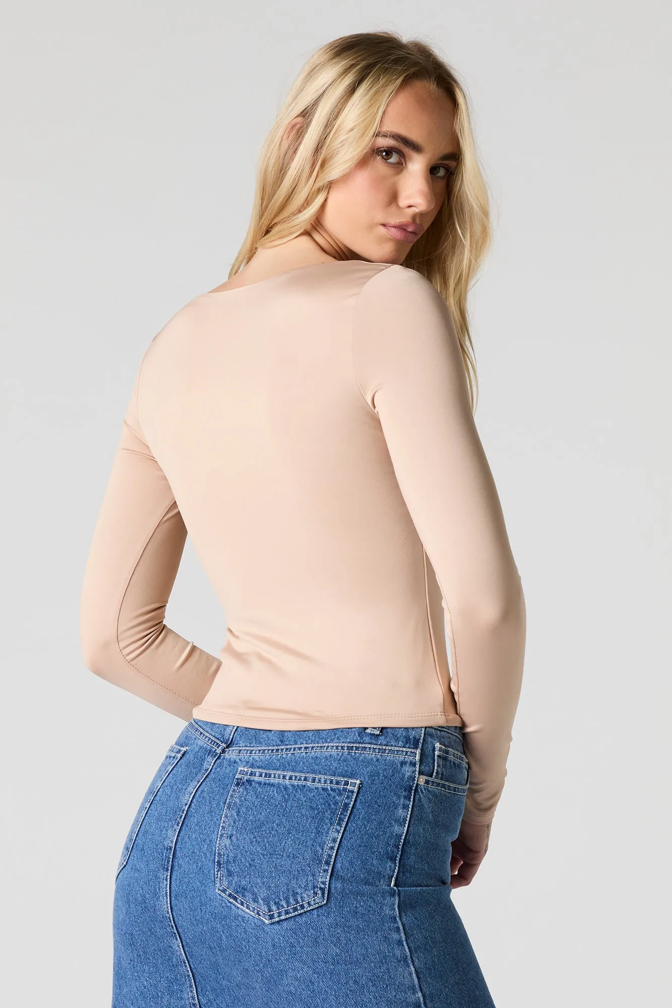 Contour Square Neck Long Sleeve Top