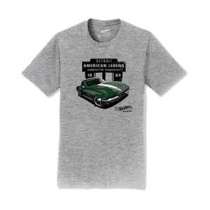 Corvette '64 Hot Wheels In The Motor City Adult Tee