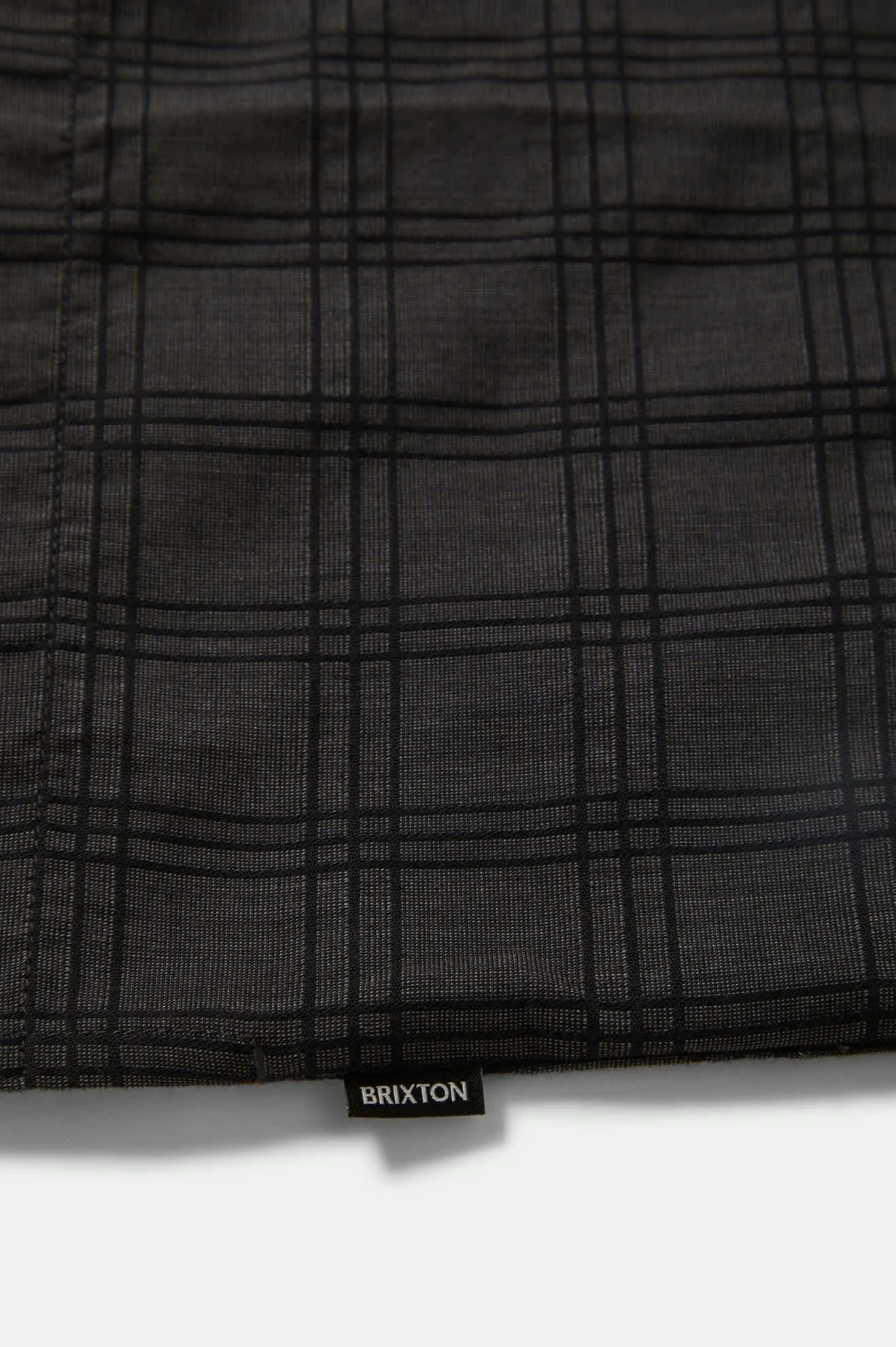 CRU Oxford Plaid Relaxed S/S Shirt - Charcoal/Black Plaid