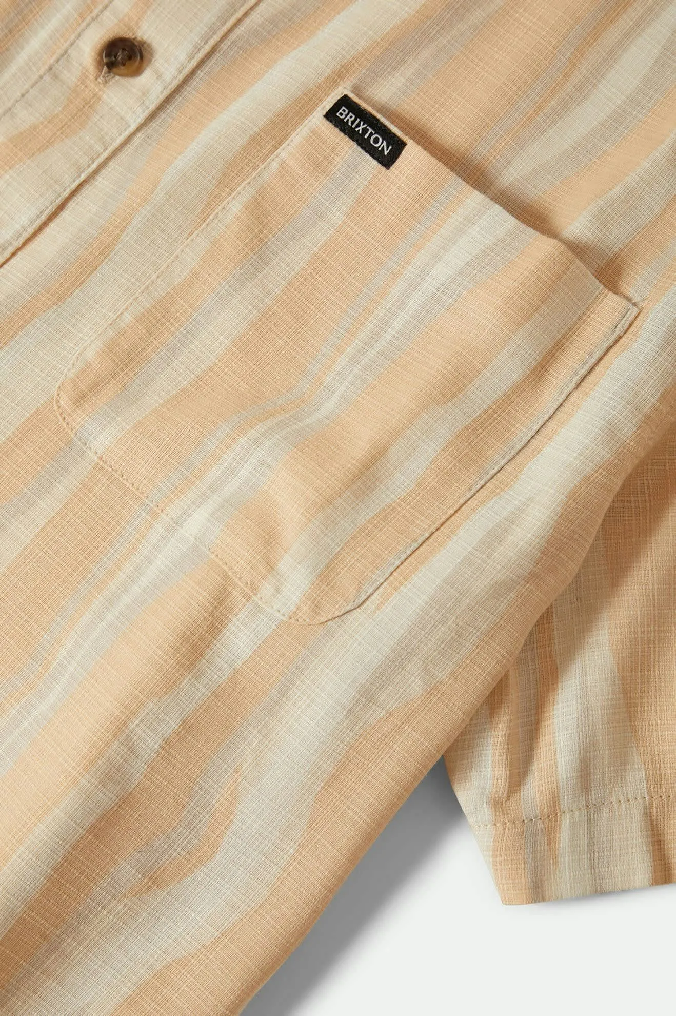 CRU Slub Relaxed S/S Shirt - Hazelnut/Painterly Stripe