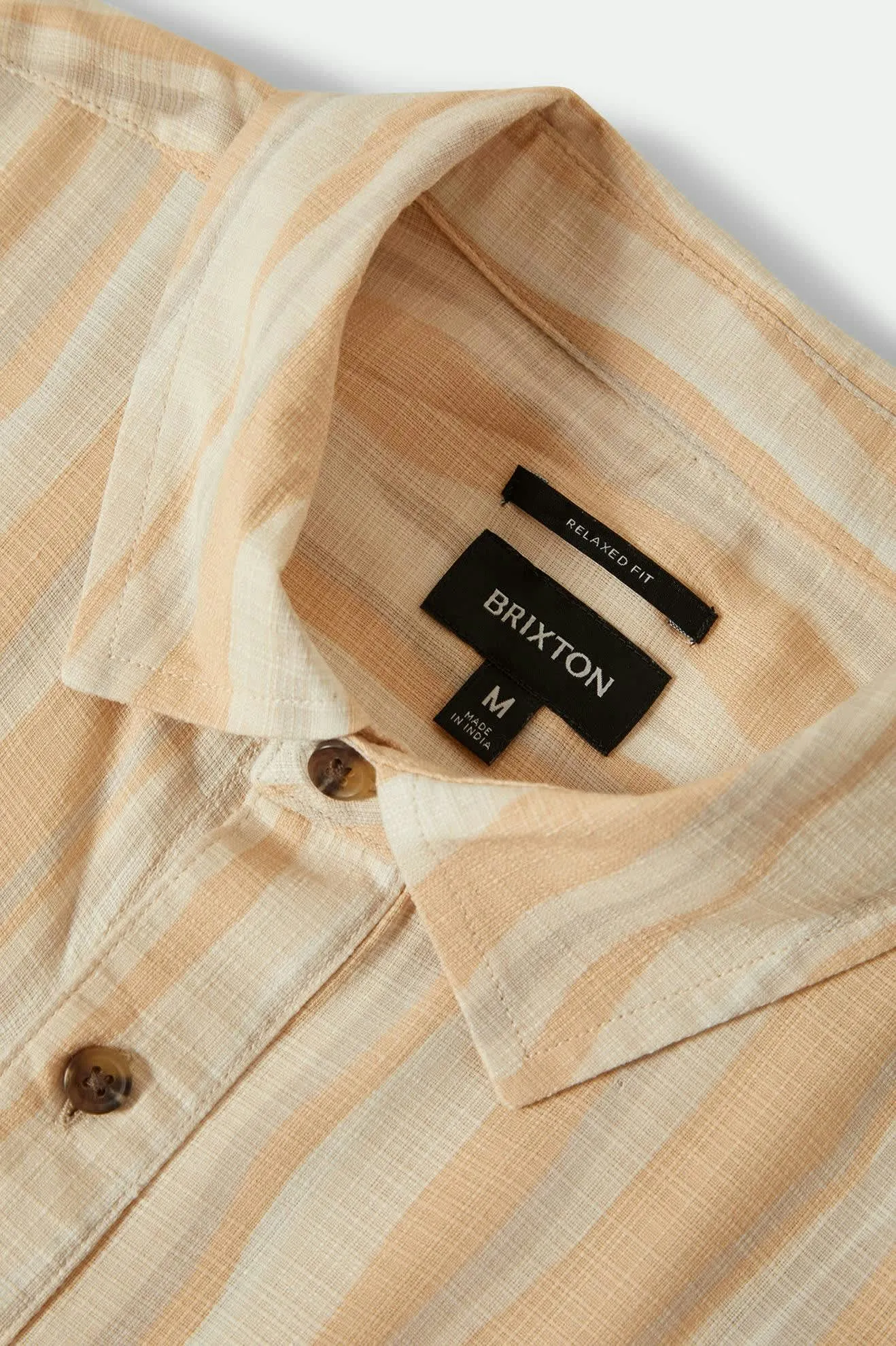 CRU Slub Relaxed S/S Shirt - Hazelnut/Painterly Stripe