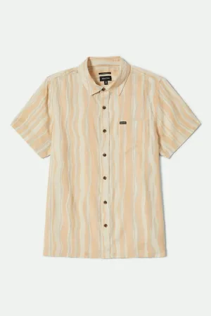 CRU Slub Relaxed S/S Shirt - Hazelnut/Painterly Stripe