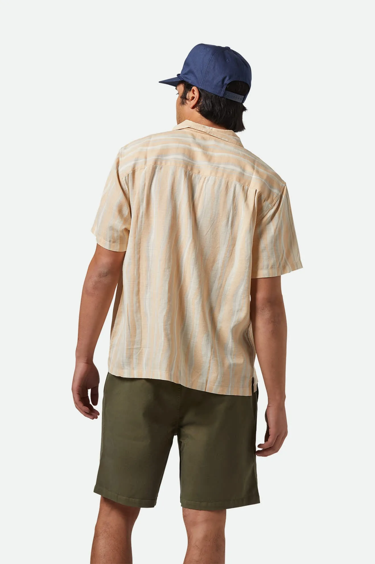 CRU Slub Relaxed S/S Shirt - Hazelnut/Painterly Stripe