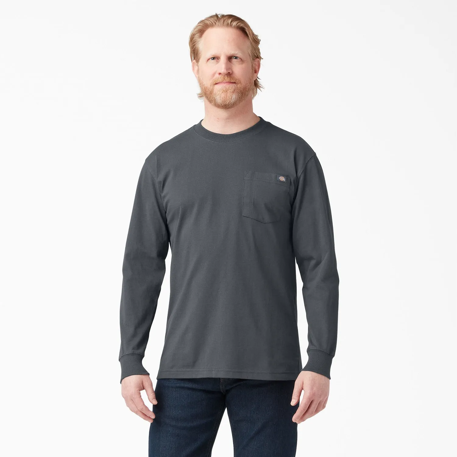 Dickies Men's Heavyweight Long Sleeve Crew Neck T-Shirt