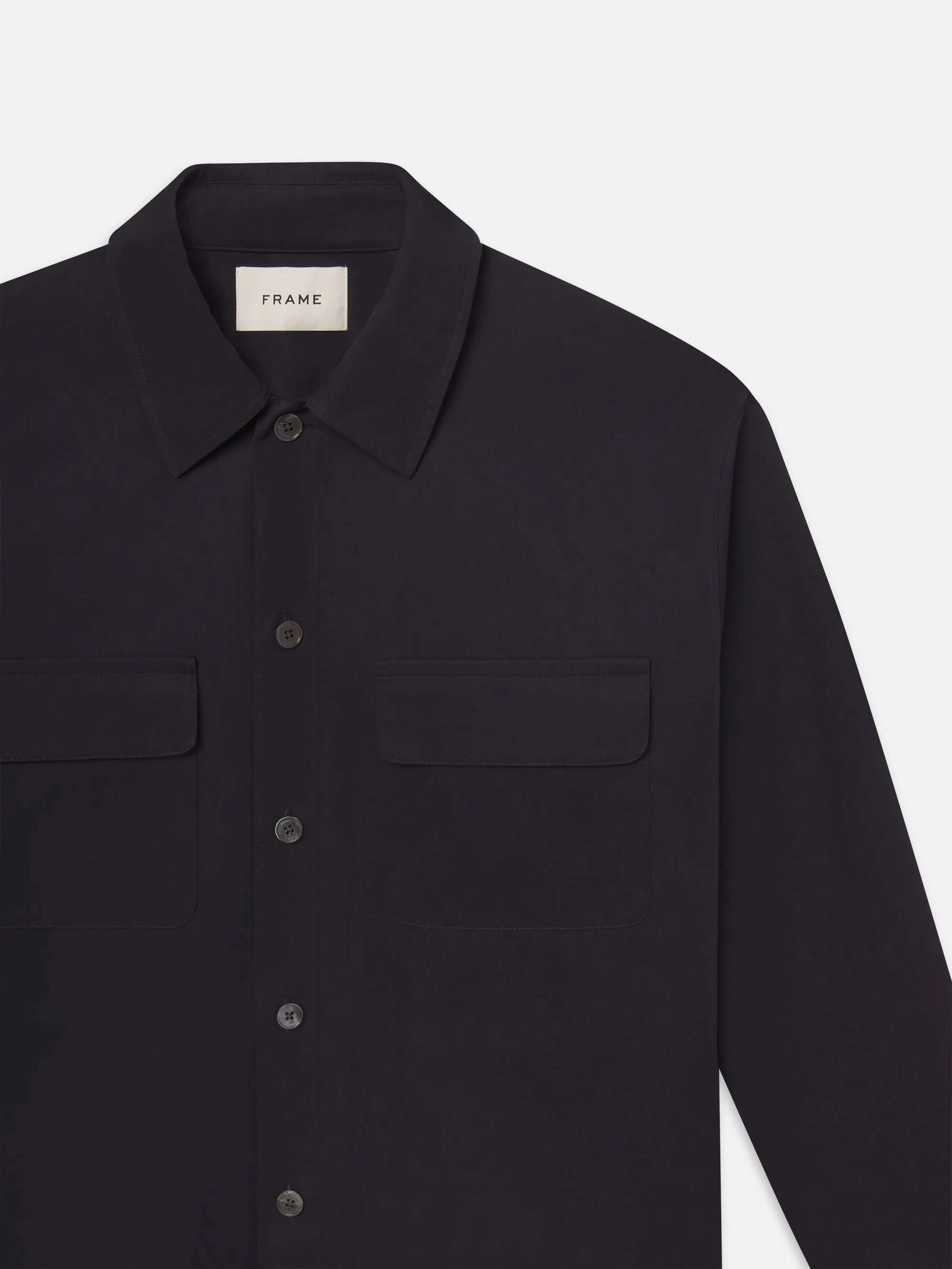 Double Pocket Over Shirt -- Dark Navy