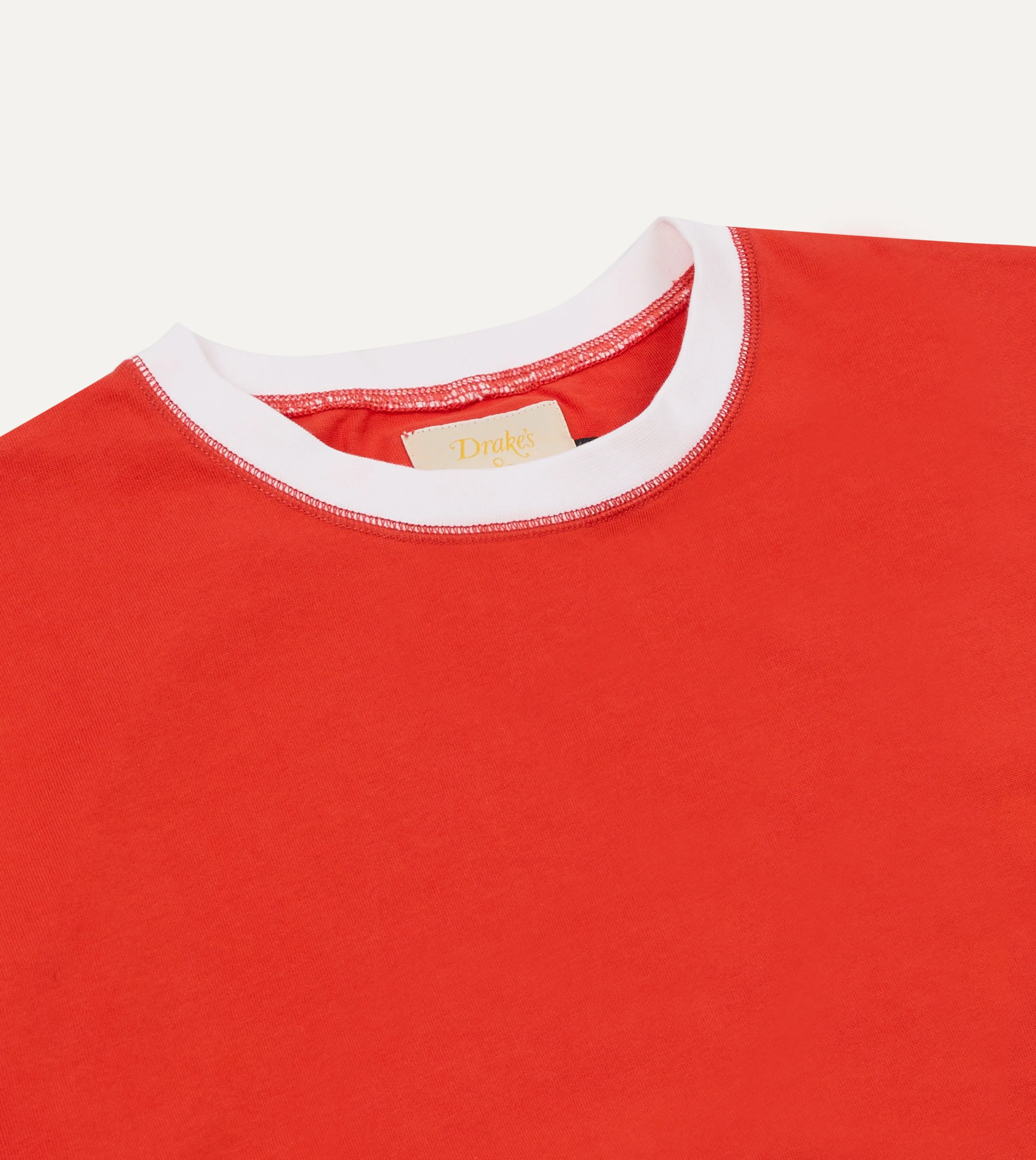 Drake's & Mr Camel Red Ringer T-Shirt