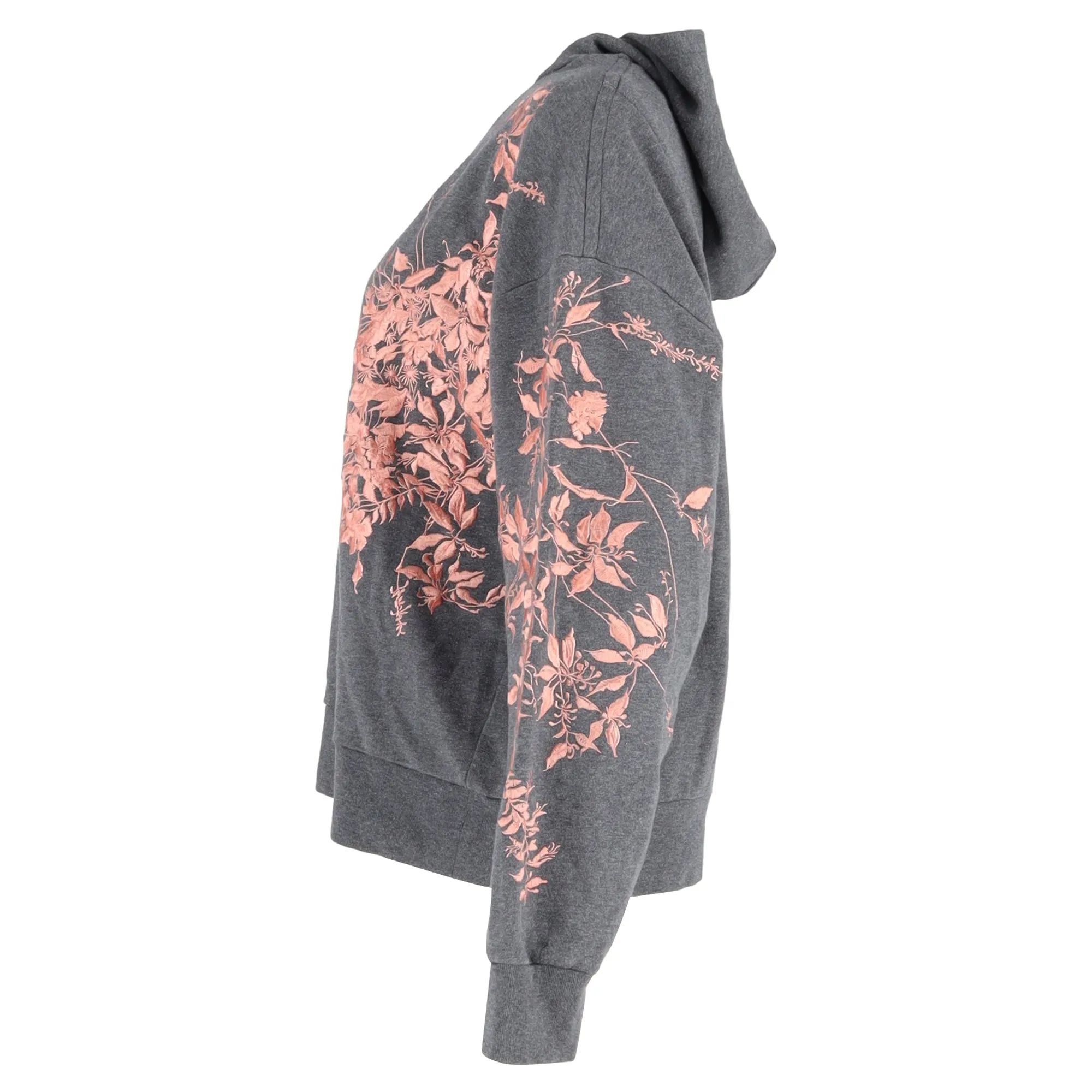 Dries Van Noten Harlee Embroidered-Jersey Hoodie In Grey Cotton