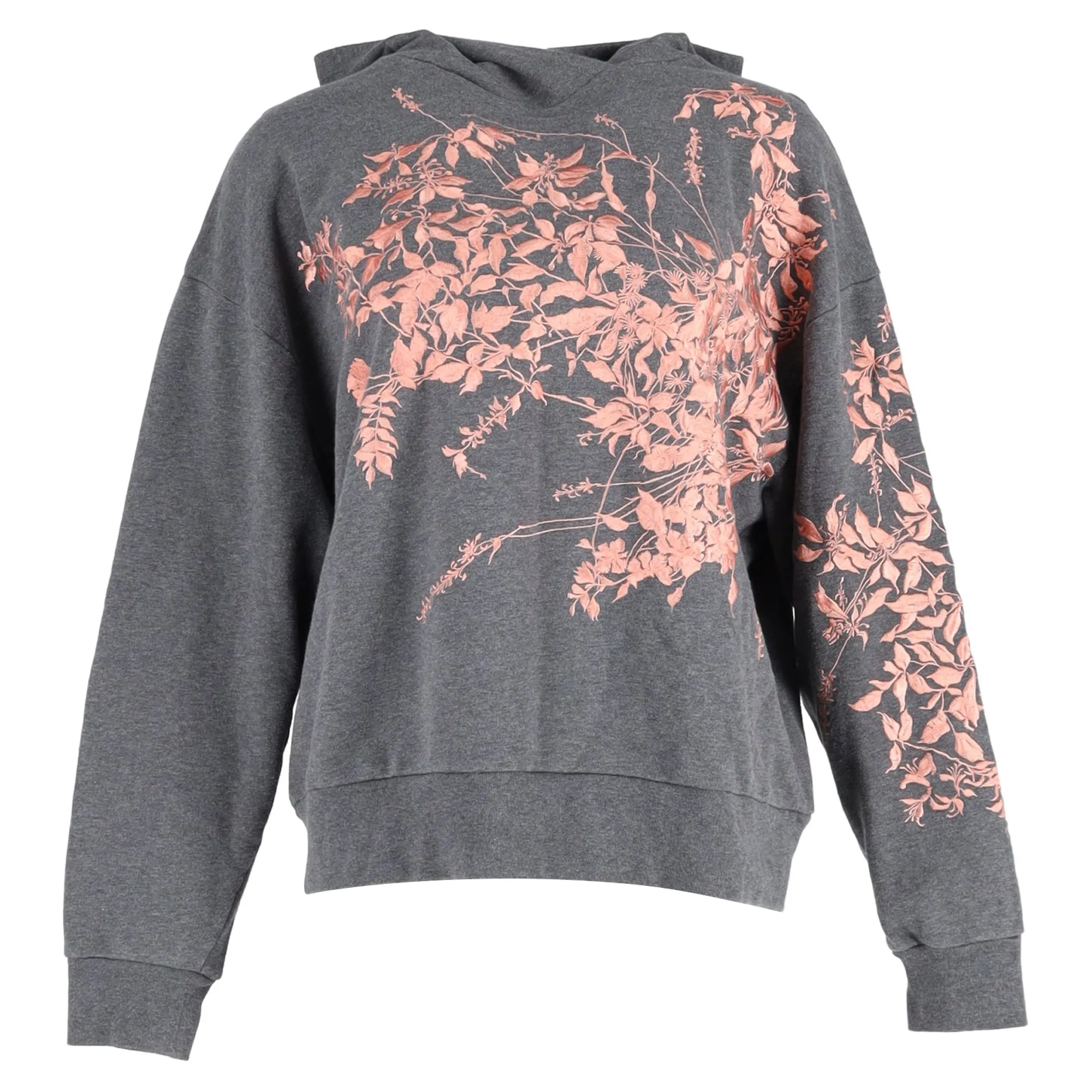 Dries Van Noten Harlee Embroidered-Jersey Hoodie In Grey Cotton