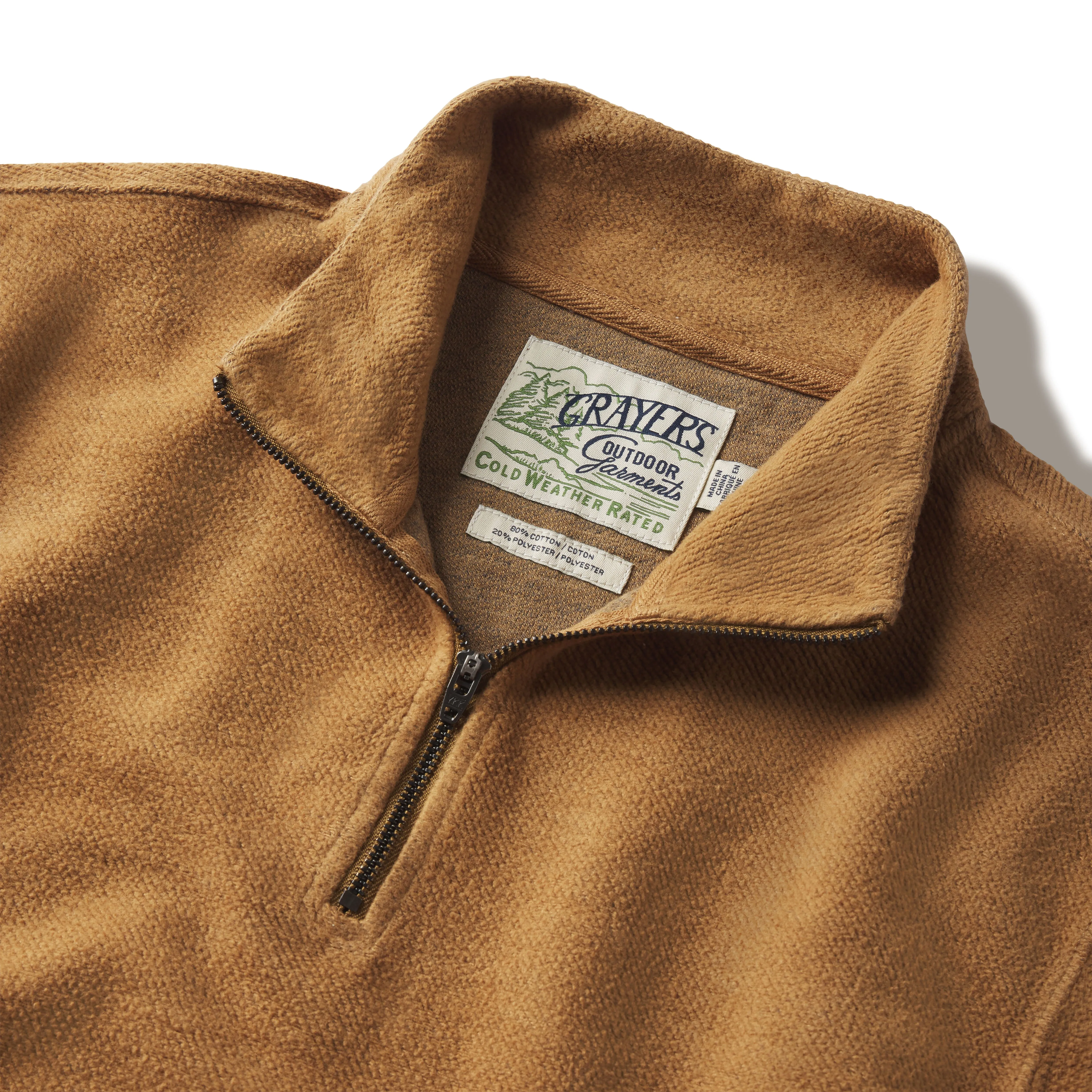 Dunlop Reverse 1/4 Zip - Tea Brown