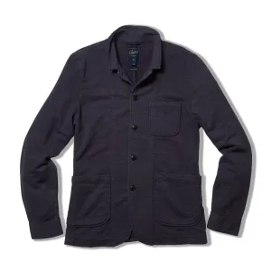 Dunlop Stand Up Collar Terry Blazer - Ombre Blue Heather