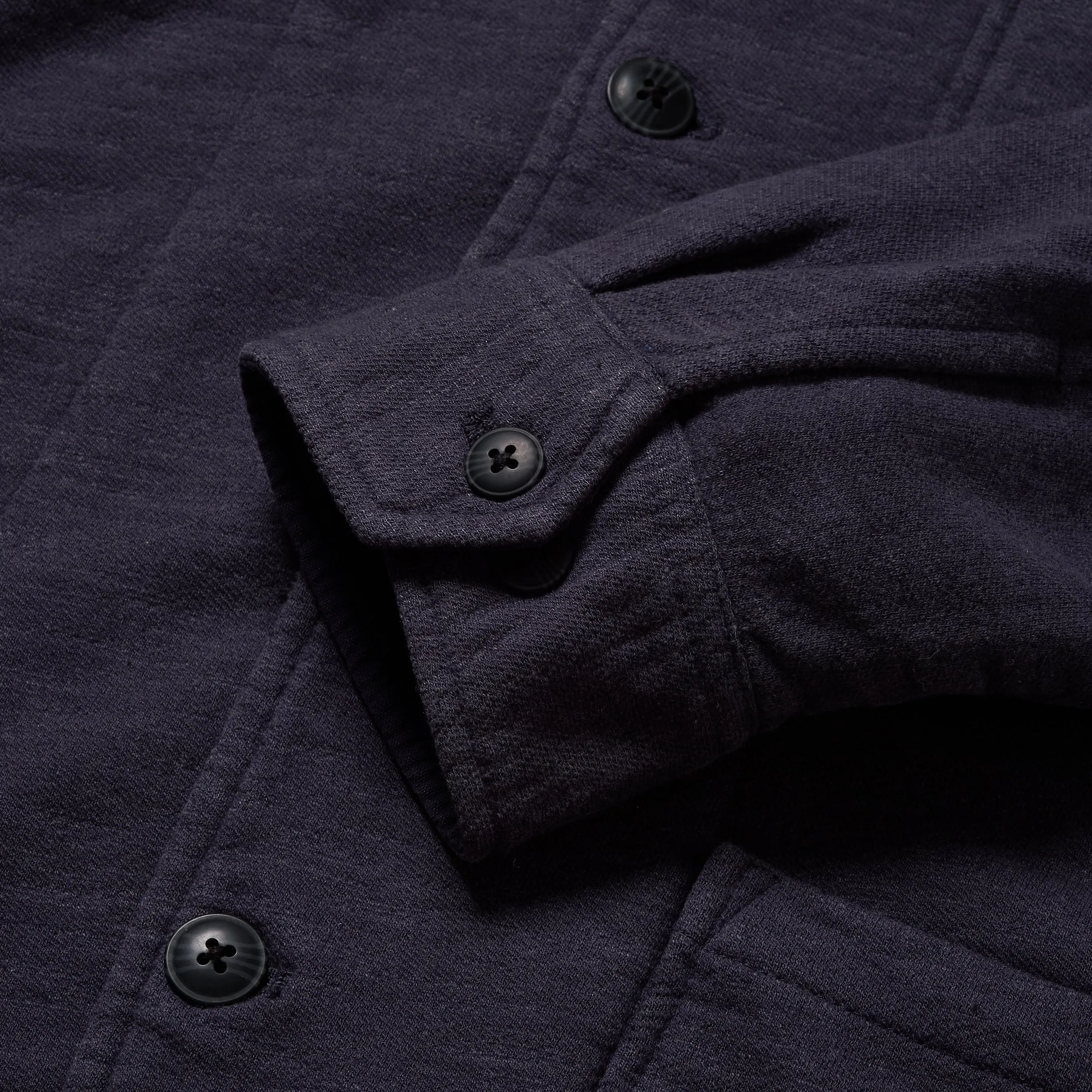 Dunlop Stand Up Collar Terry Blazer - Ombre Blue Heather