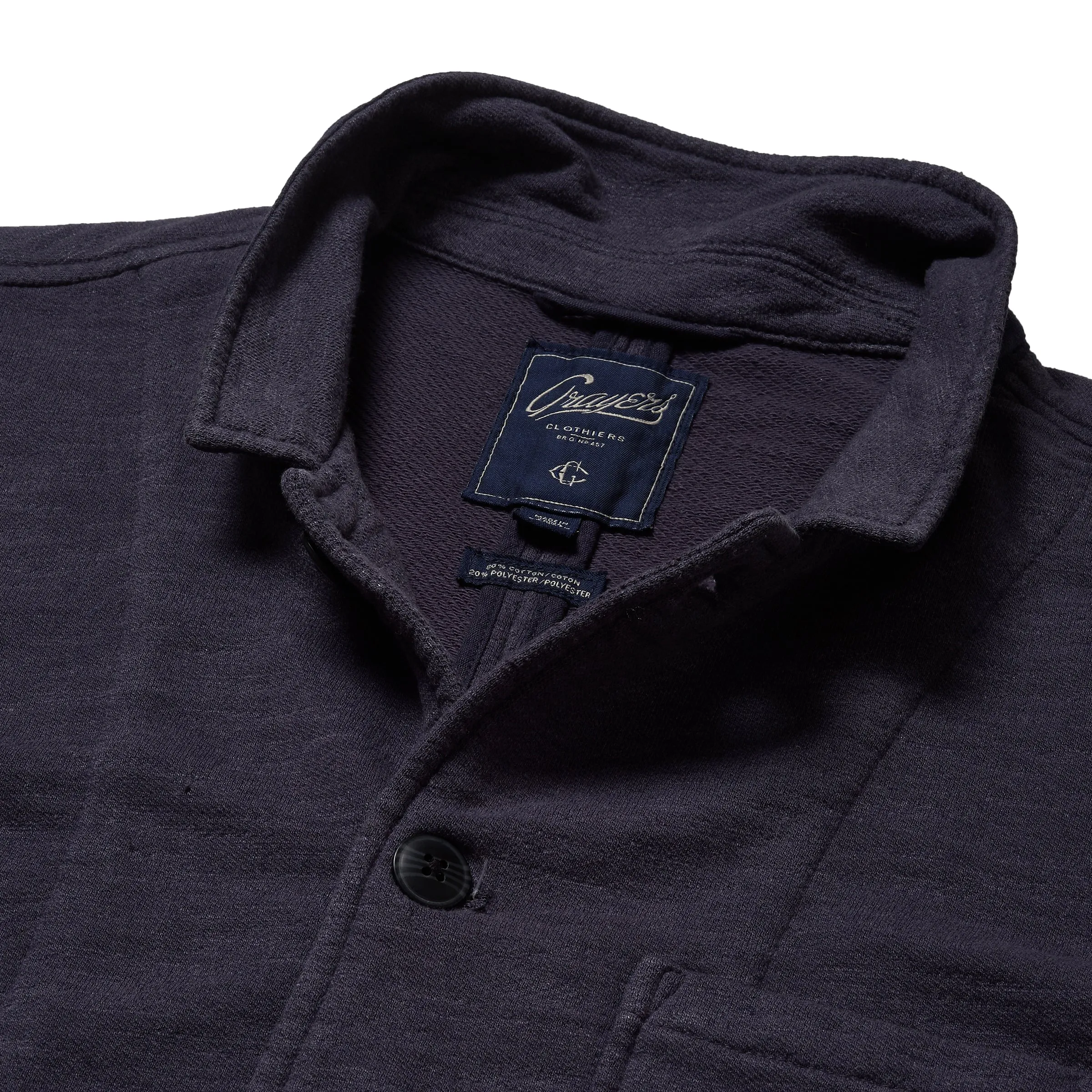 Dunlop Stand Up Collar Terry Blazer - Ombre Blue Heather