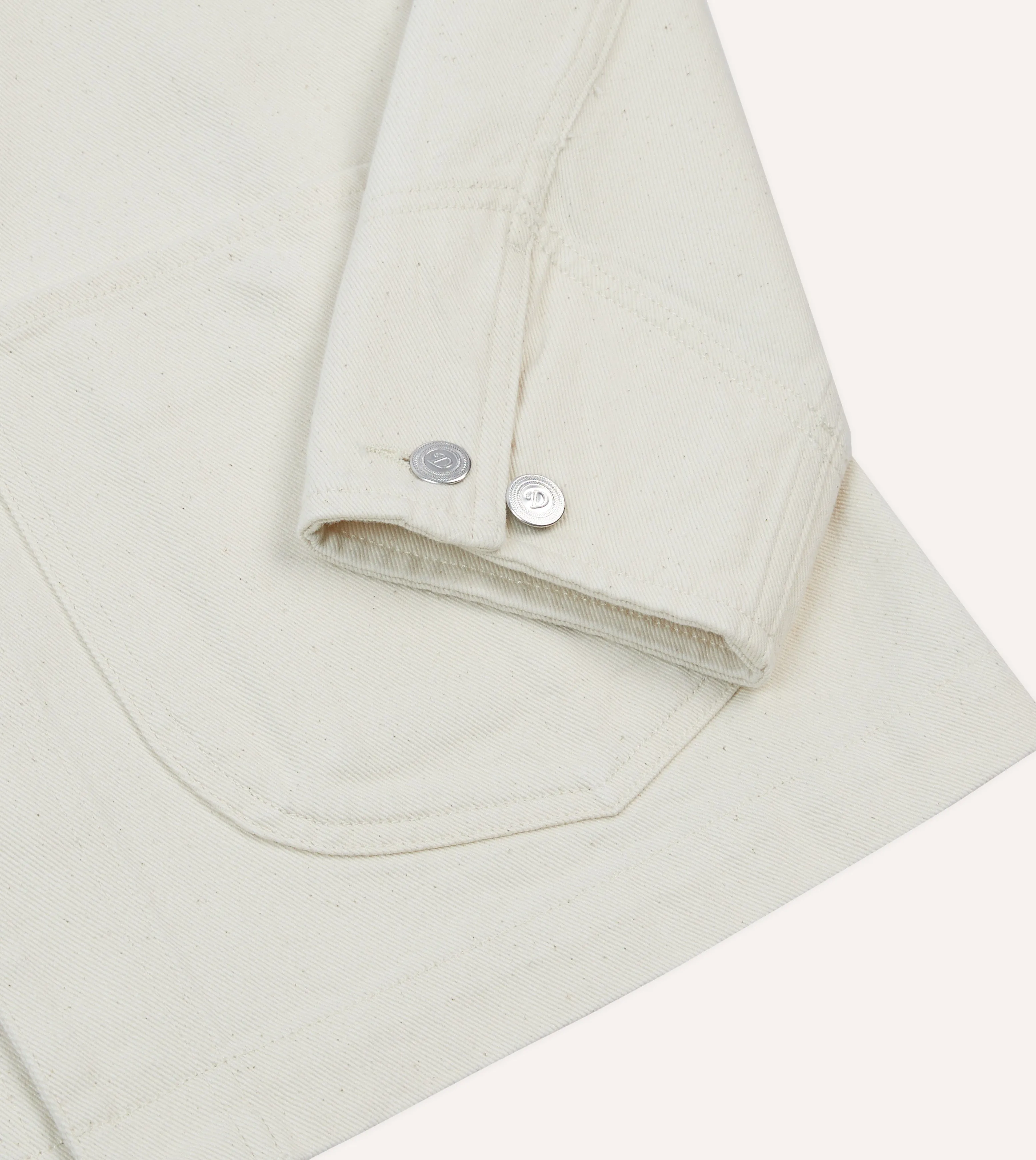 Ecru Denim Western Chore Jacket